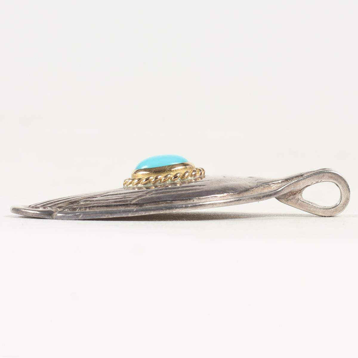 金縄目ターコイズスプーンペンダント