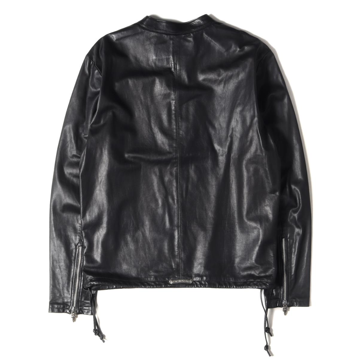 ダガージッププルオーバーラムスキンレザーライダースジャケット(EZ RIDER)