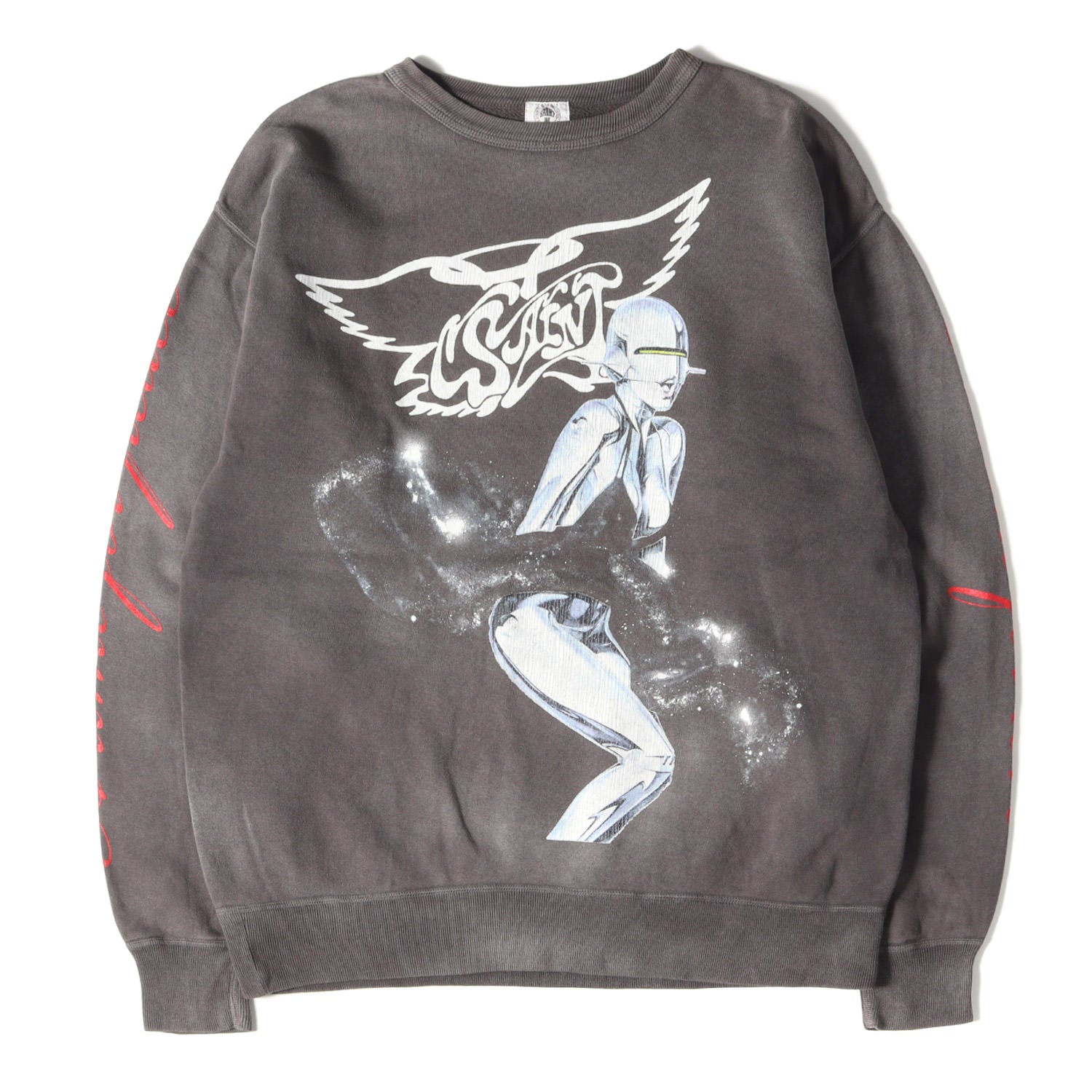 SAINT MICHAEL (セントマイケル) 22SS ×空山基 ヴィンテージ加工 エアロスミス パロディー スウェット(SWEAT SHIRT)  – ブランド古着の通販・買取 | BEEGLE by Boo-Bee