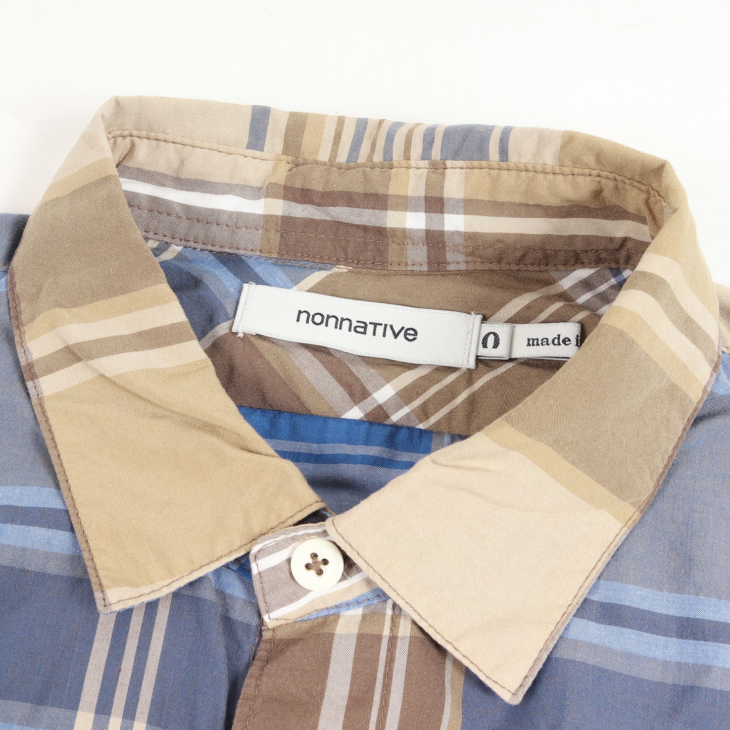 19SS マドラスチェック ロング 半袖 シャツ(HUNTER LONG SHIRT S/S R/P MADRAS PLAID / NN-S3524)