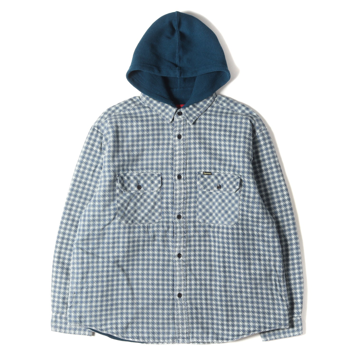 Supreme (シュプリーム) 22AW 千鳥柄 裏地サーマル フード付き ヘビー フランネルシャツ(Houndstooth Flannel  Hooded Shirt) – ブランド古着の通販・買取 | BEEGLE by Boo-Bee