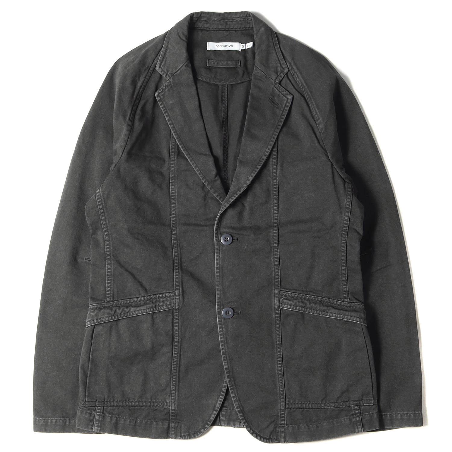 NONNATIVE (ノンネイティブ) 17SS オーバーダイ加工 2つボタン テーラードジャケット(CLERK 2B JACKET COTTON  CHINO CLOTH OVERDYED / NN-J3106) - ブランド古着の通販・買取 | BEEGLE by Boo-Bee