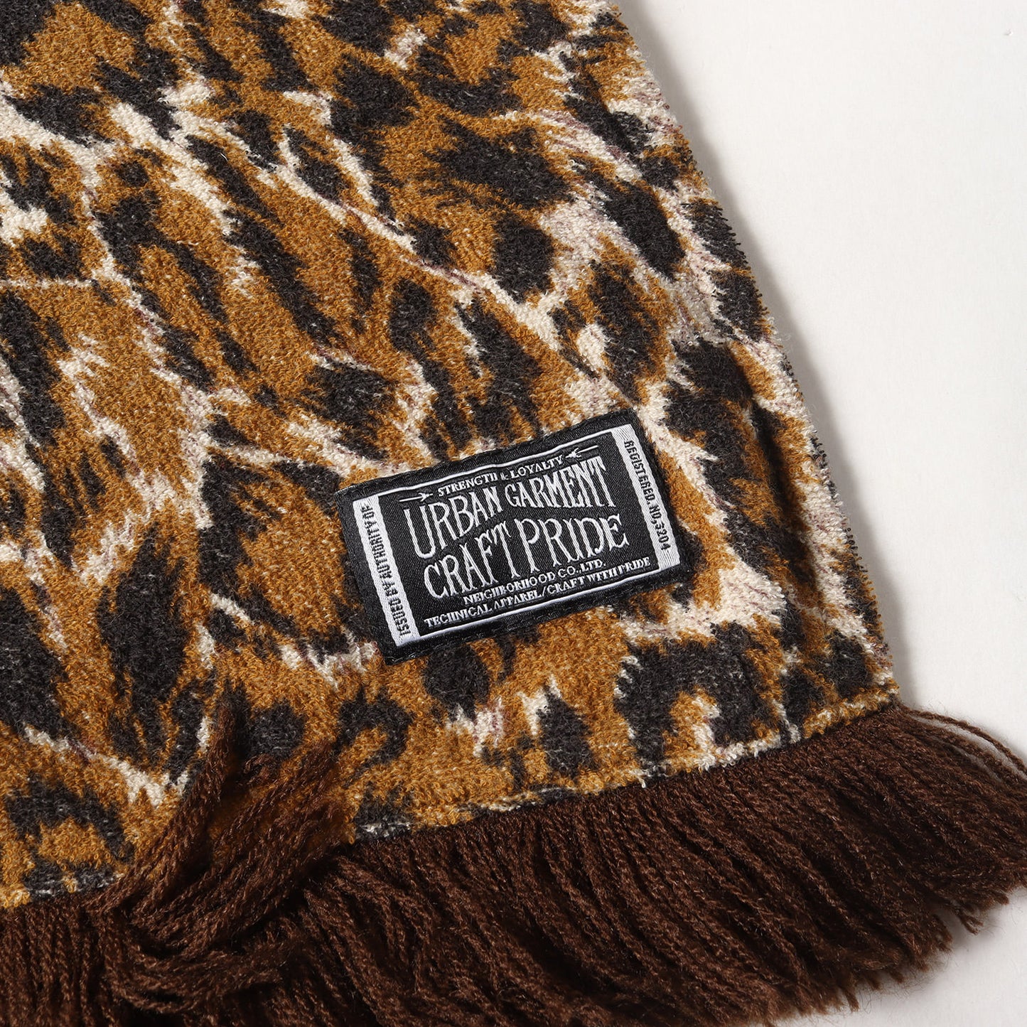 レオパード柄 パイル ストール