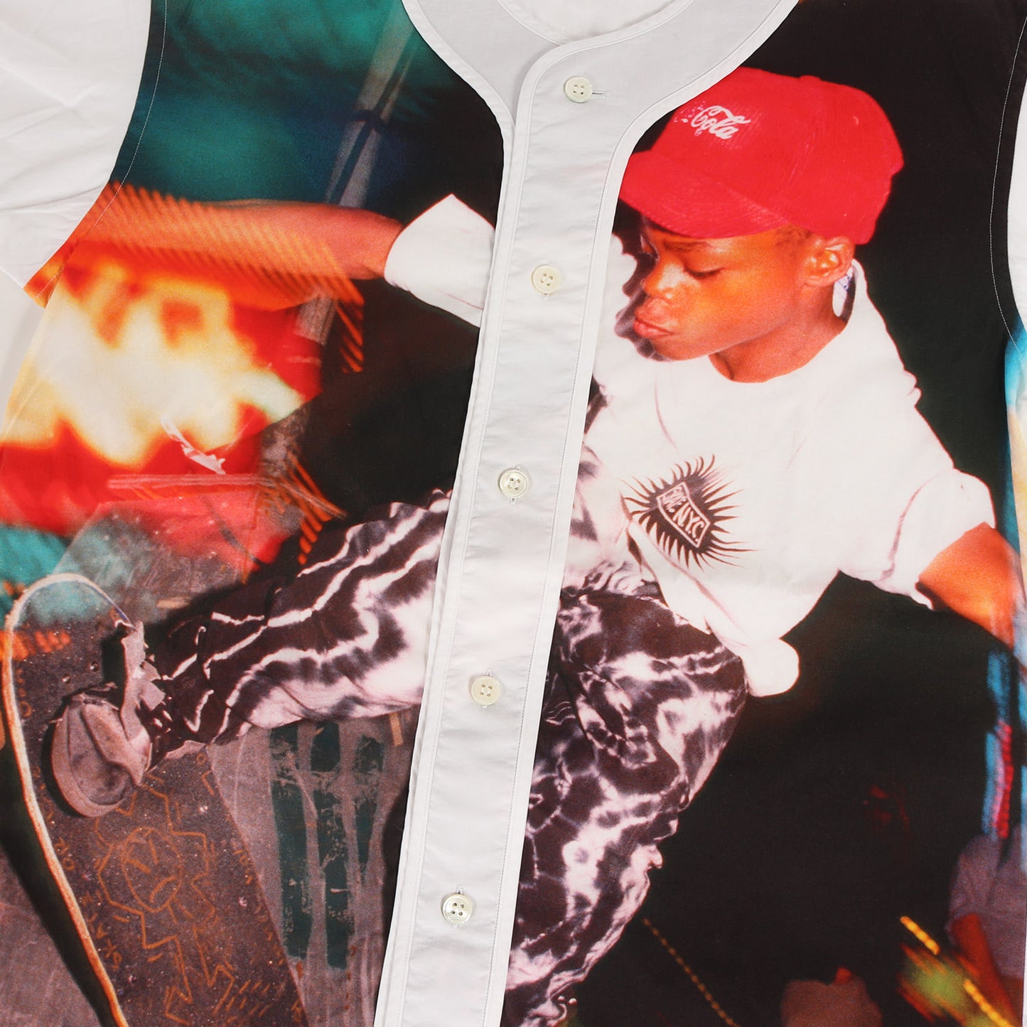 14SS ×COMME des GARCONS SHIRTS フォトプリント ベースボールシャツ(Baseball Shirt)