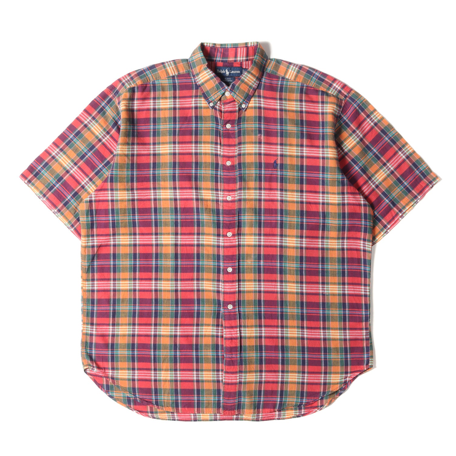 RALPH LAUREN (ラルフローレン) 90s BLAKE マドラスチェック ボタン 