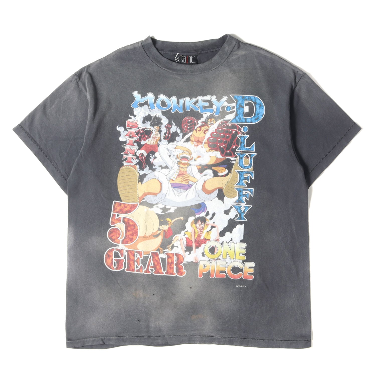 SAINT MICHAEL (セントマイケル) 23AW ×ONE PIECE ヴィンテージ加工 モンキー・D・ルフィ Tシャツ(OP_SS T-SHIRT  / LUFFY) – ブランド古着の通販・買取 | BEEGLE by Boo-Bee