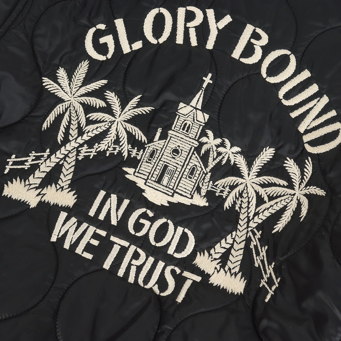 ロゴ刺繍 キルティング ジャケット