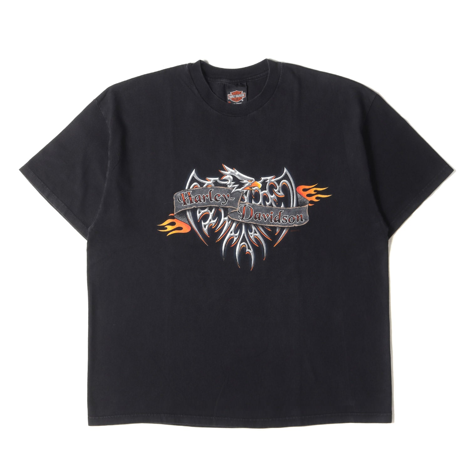 HARLEY-DAVIDSON (ハーレーダビッドソン) 00s R.K.STRATMAN イーグル エンブレム Tシャツ(USA製 /  Hanesボディ) / ファイヤー フレイム – ブランド古着の通販・買取 | BEEGLE by Boo-Bee