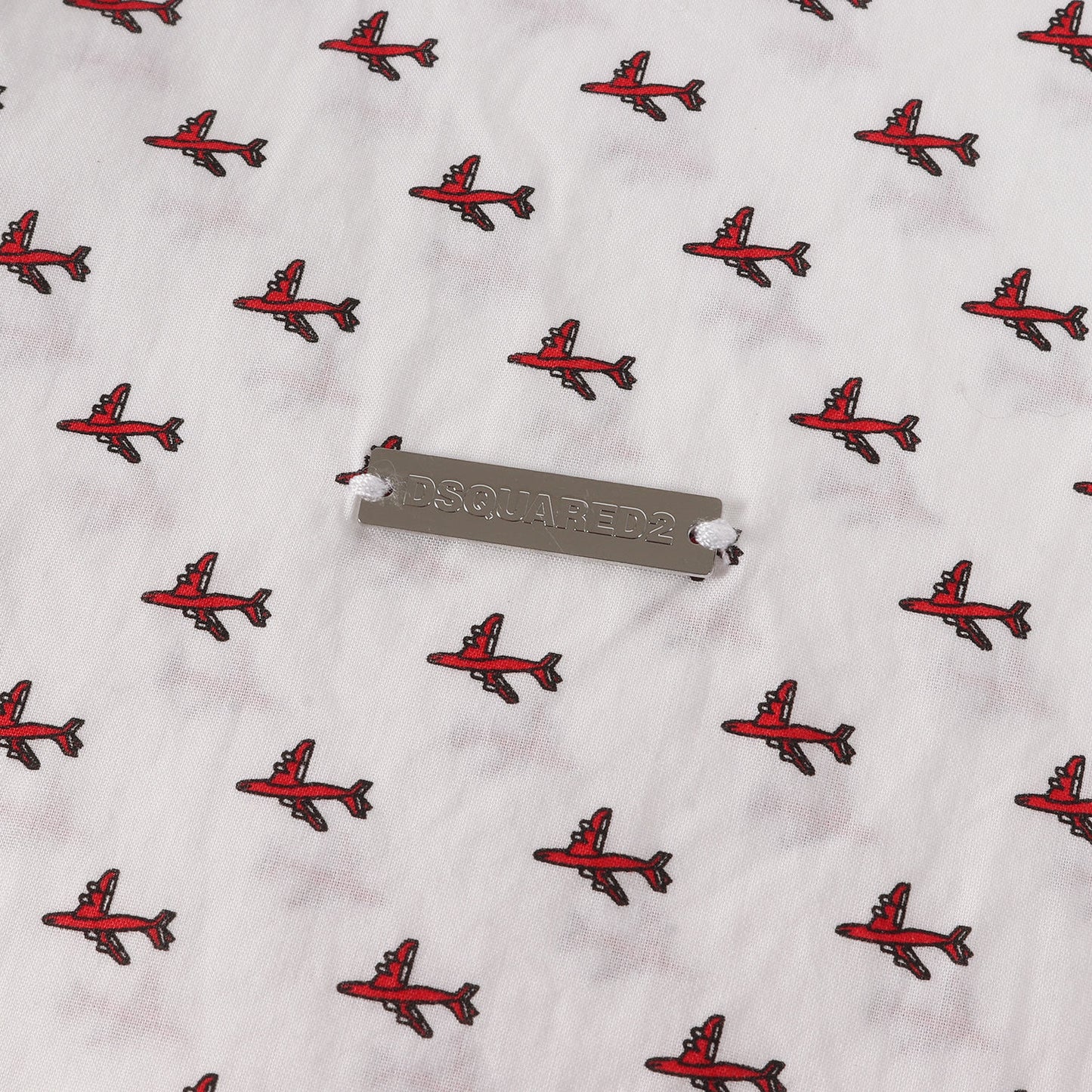 飛行機柄 コットンブロード ボタンダウンシャツ