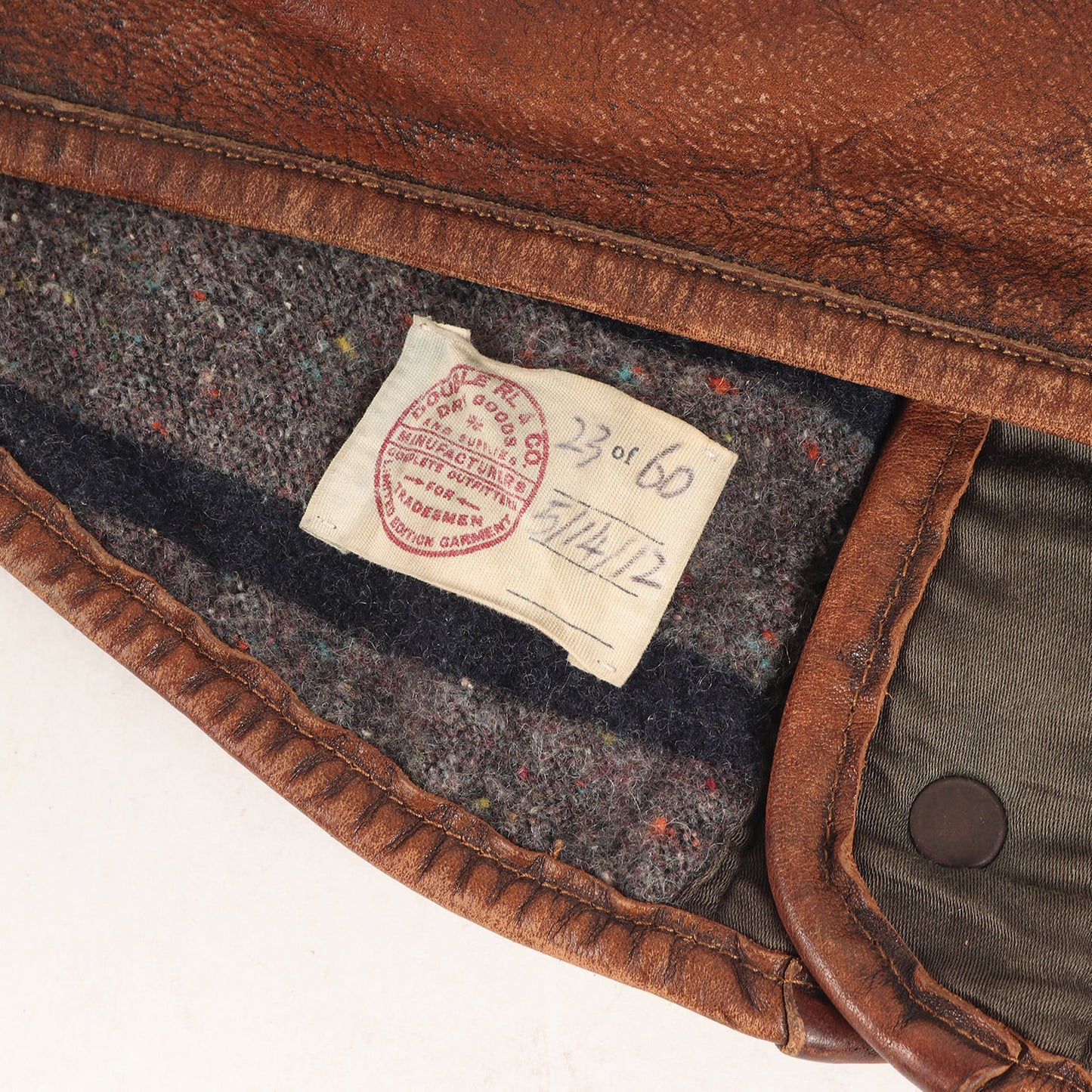 LIMITED EDITION 世界60枚限定 レザー 裏地ブランケット スナップボタン ベスト