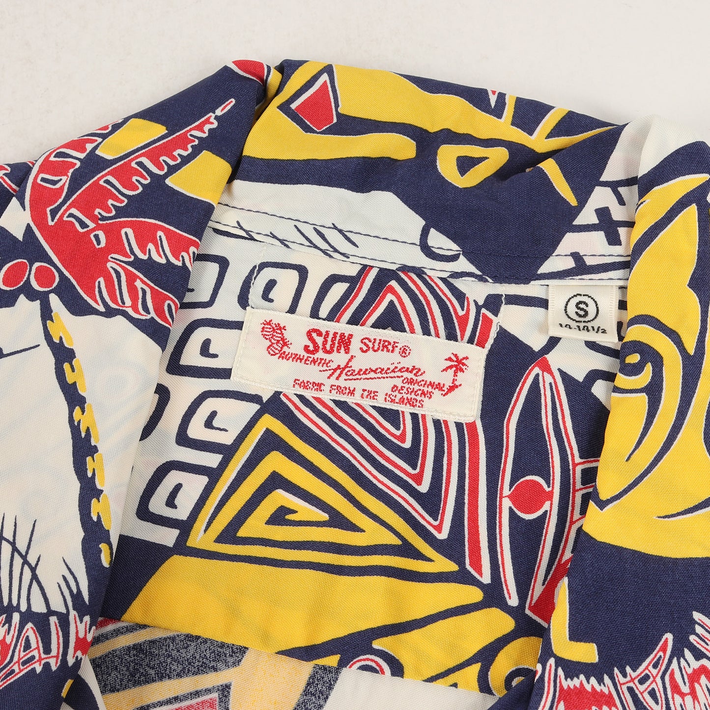 19SS ティキ&タパ柄 レーヨン アロハシャツ(HAWAIIAN PICTOGRAPH)