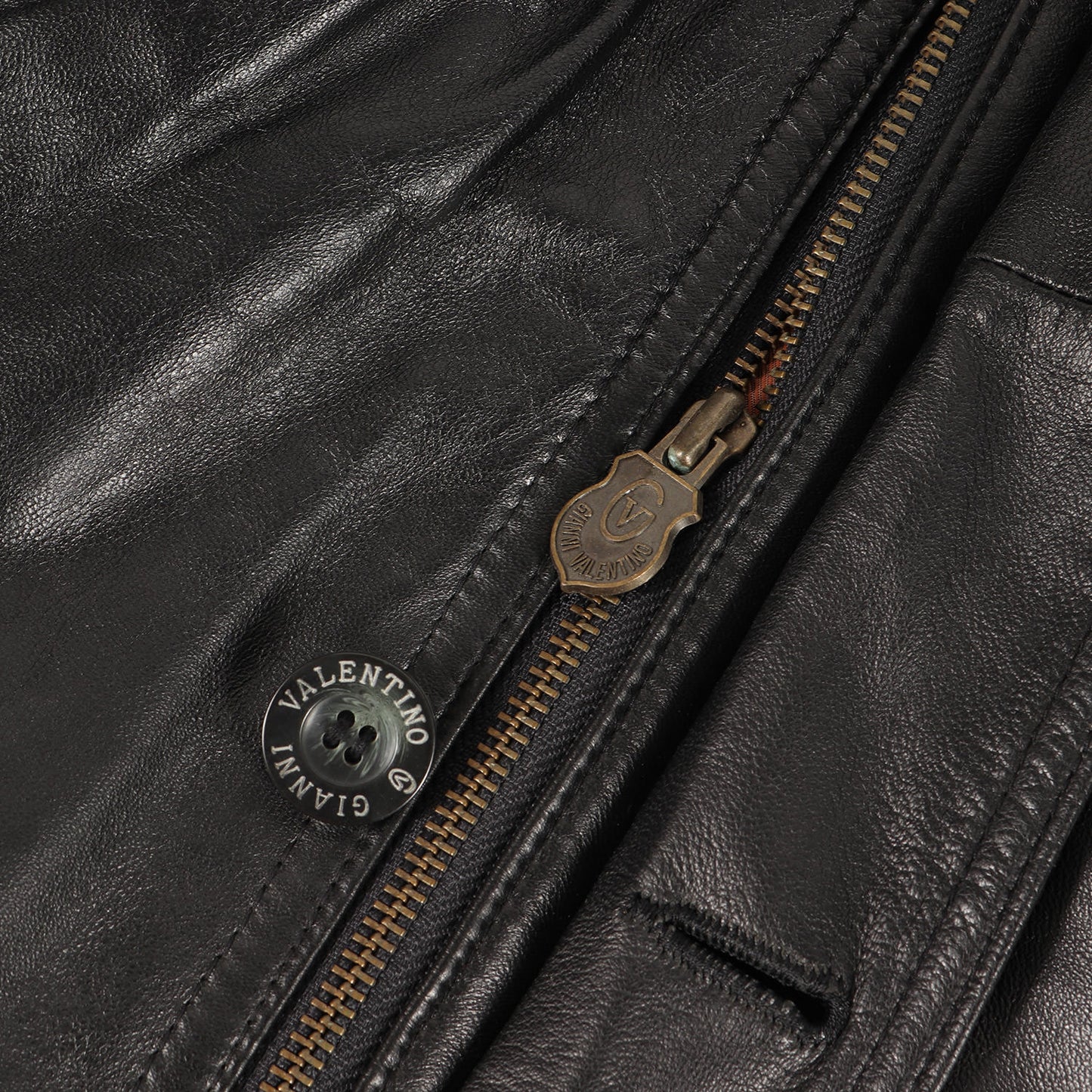 90s シープスキンレザー コート