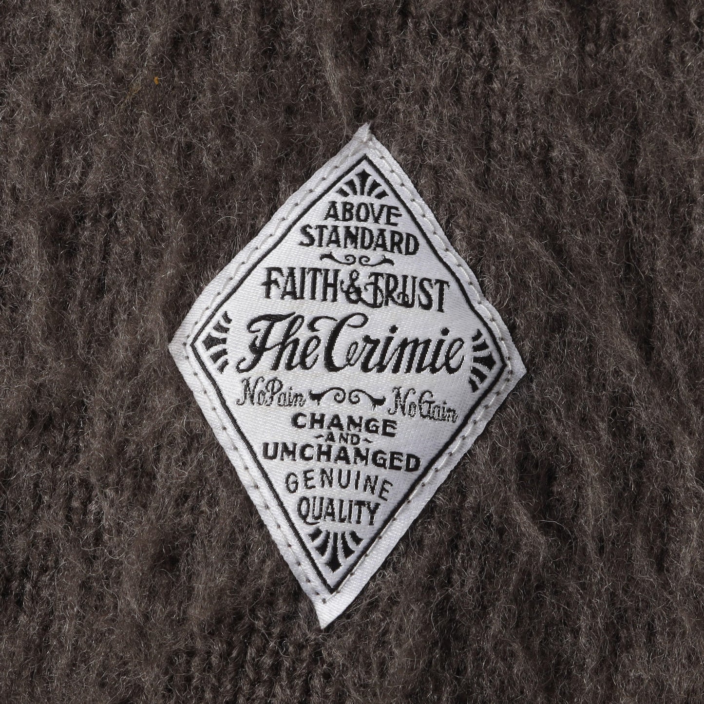 チェーン刺繍ロゴ シャギーニット カーディガン