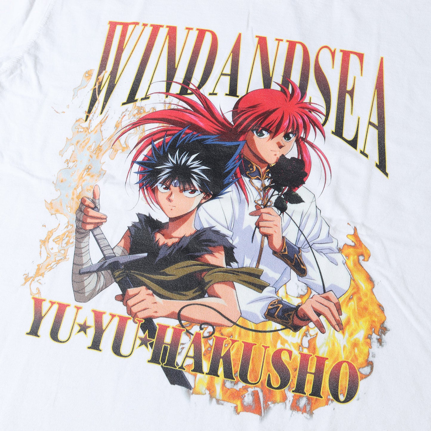 22SS ×幽遊白書 ウォッシュ加工 飛影&蔵馬 Tシャツ(HIEI & KURAMA S/S)