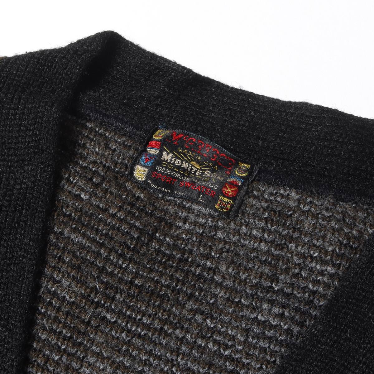 60s アーガイル柄 アクリルニット カーディガン(USA製)