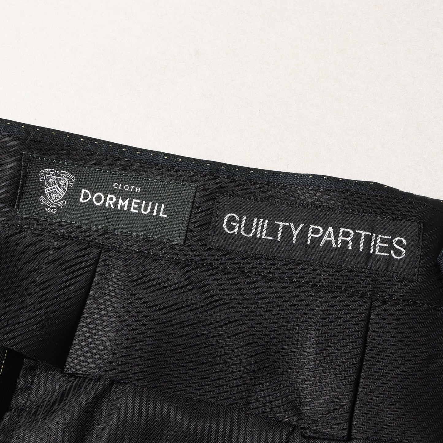 23SS ×DORMEUIL ラメ ストライプ プリーツ スラックスパンツ(GLITTER STRIPED PLEATED TROUSERS)