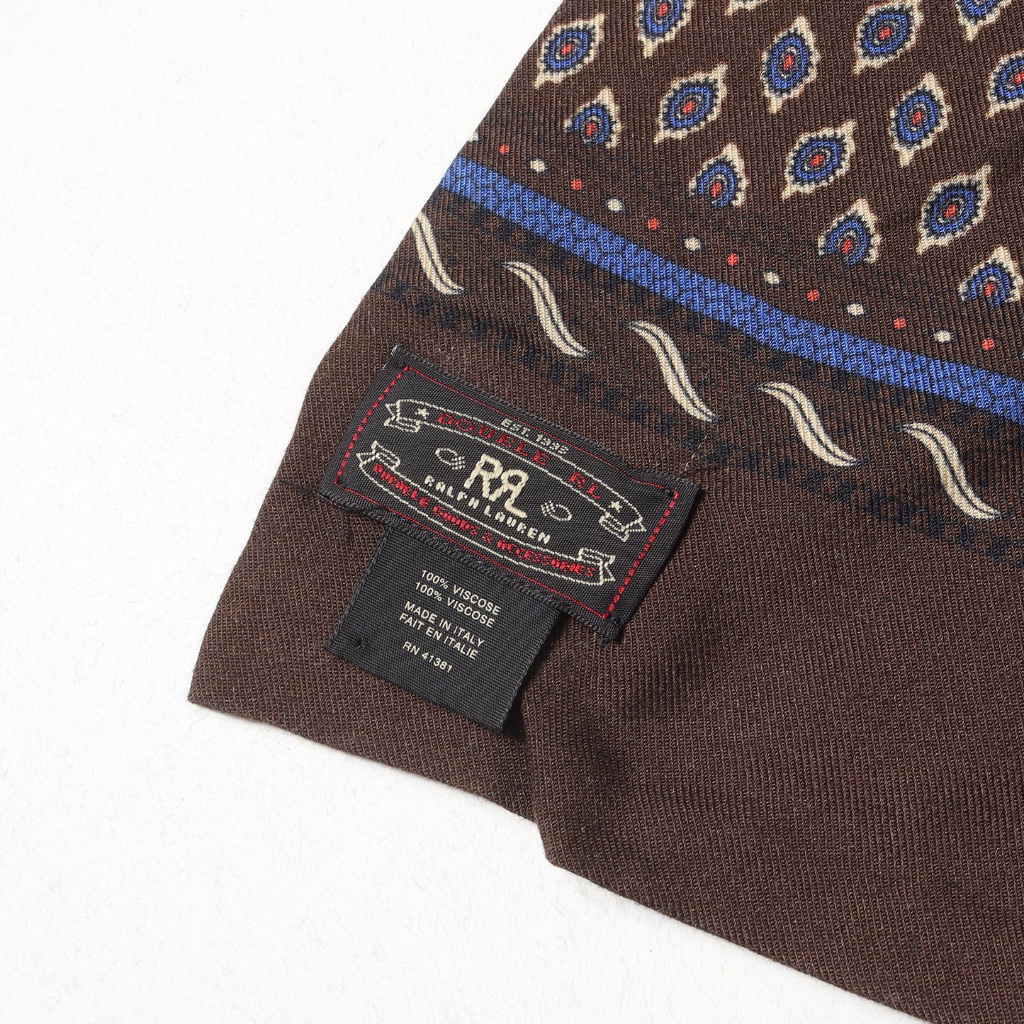 小紋柄 レーヨン スカーフ / ストール(イタリア製)