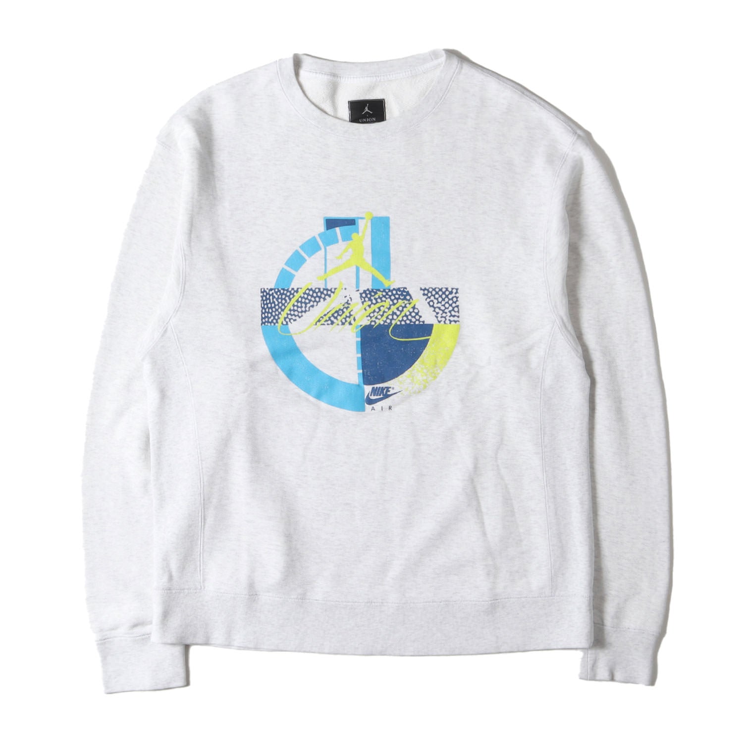 NIKE (ナイキ) 19SS ×UNION JORDAN グラフィックプリント スウェット(NRG M J UN 2.0 CREWNECK FLC)  – ブランド古着の通販・買取 | BEEGLE by Boo-Bee