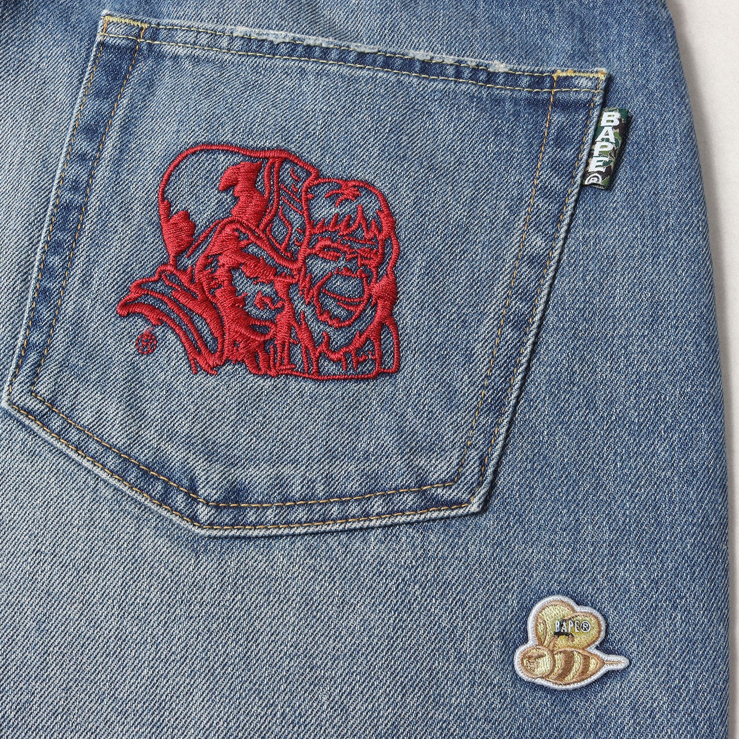 24SS ×Sean Wotherspoon ヒッコリー コンビ クレイジー デニムパンツ(CRAZY DENIM PANTS)