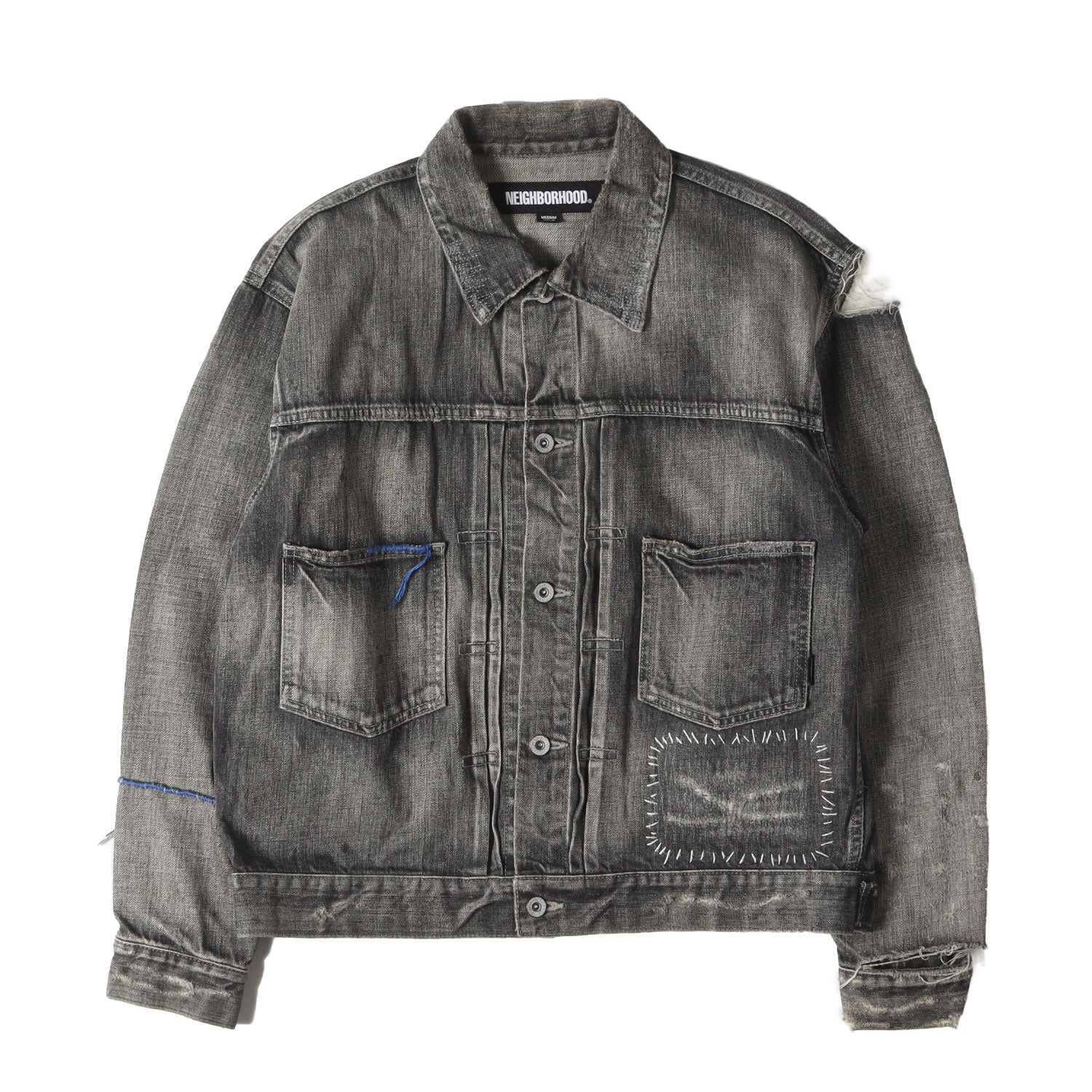 NEIGHBORHOOD (ネイバーフッド) 22AW ダメージリペア加工 2ndタイプ サベージ デニムジャケット(SAVAGE DENIM  TYPE-2 JK CO) – ブランド古着の通販・買取 | BEEGLE by Boo-Bee