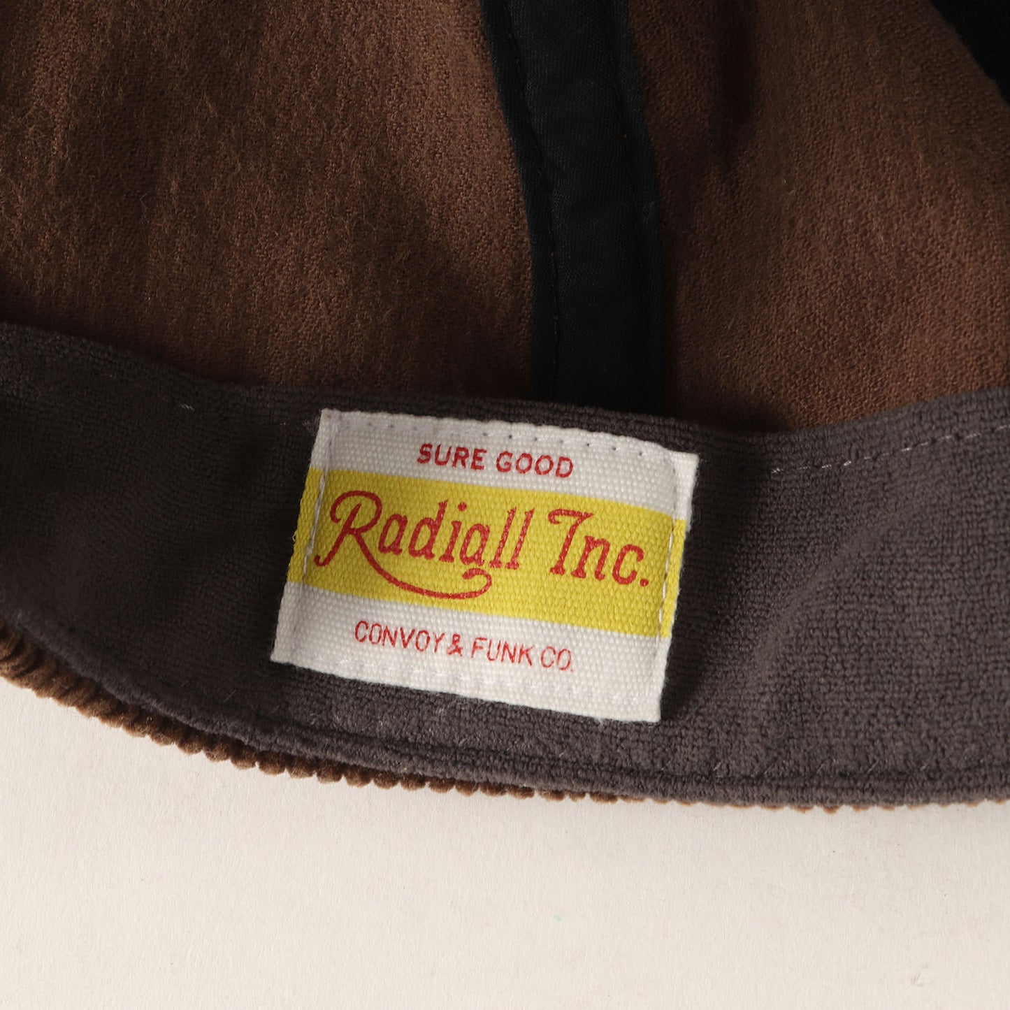 ワッペン付き コーデュロイ 5パネルキャップ