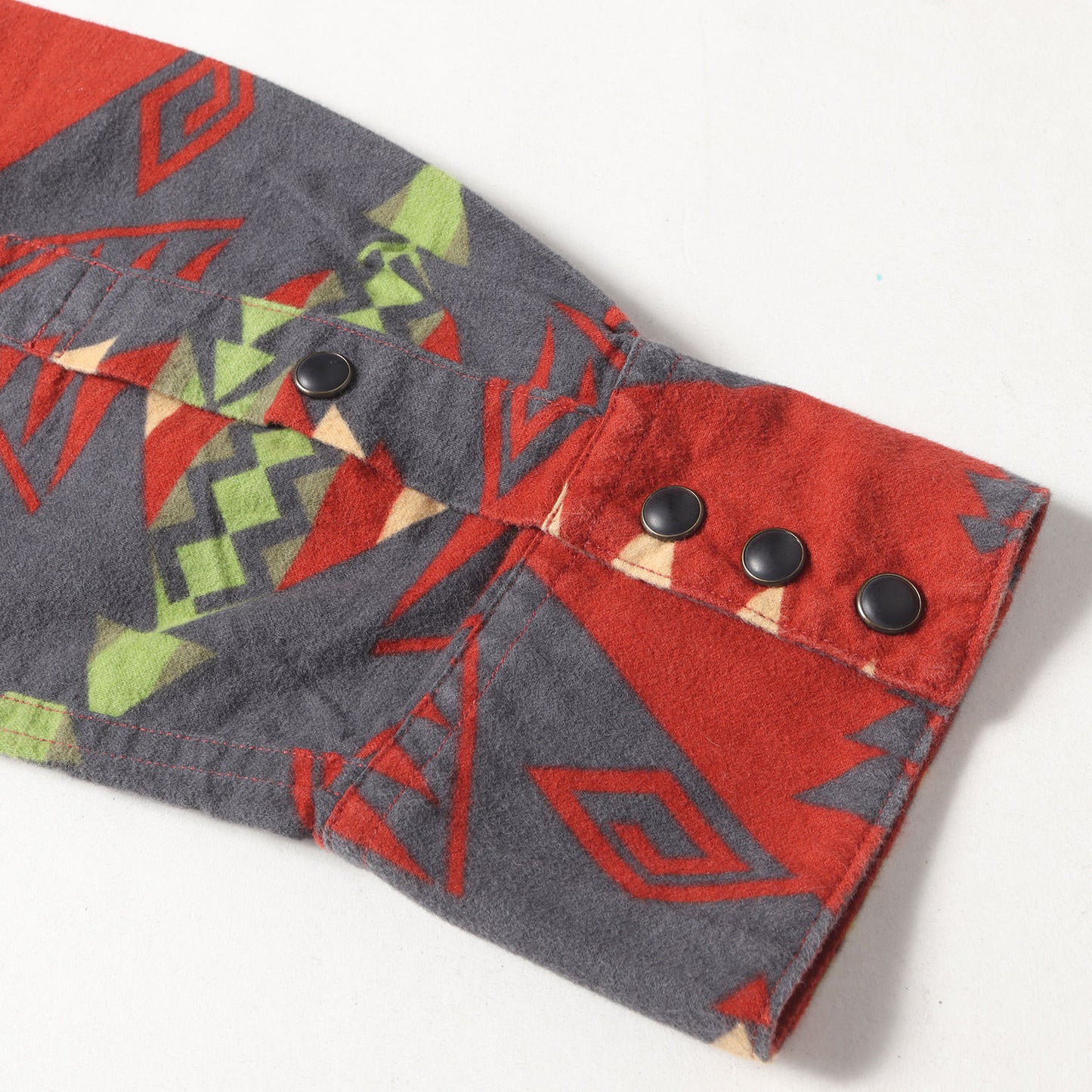 00s ネイティブ プリント ウエスタン フランネルシャツ