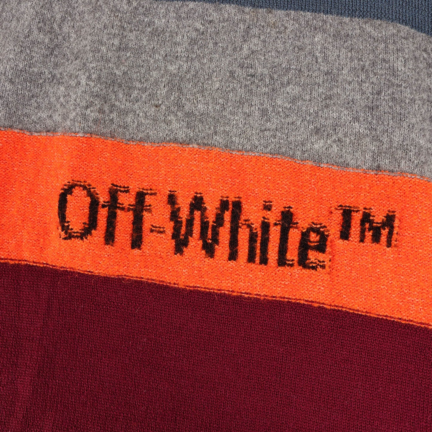 ダメージ加工 カラーブロック オーバーサイズ ニット セーター