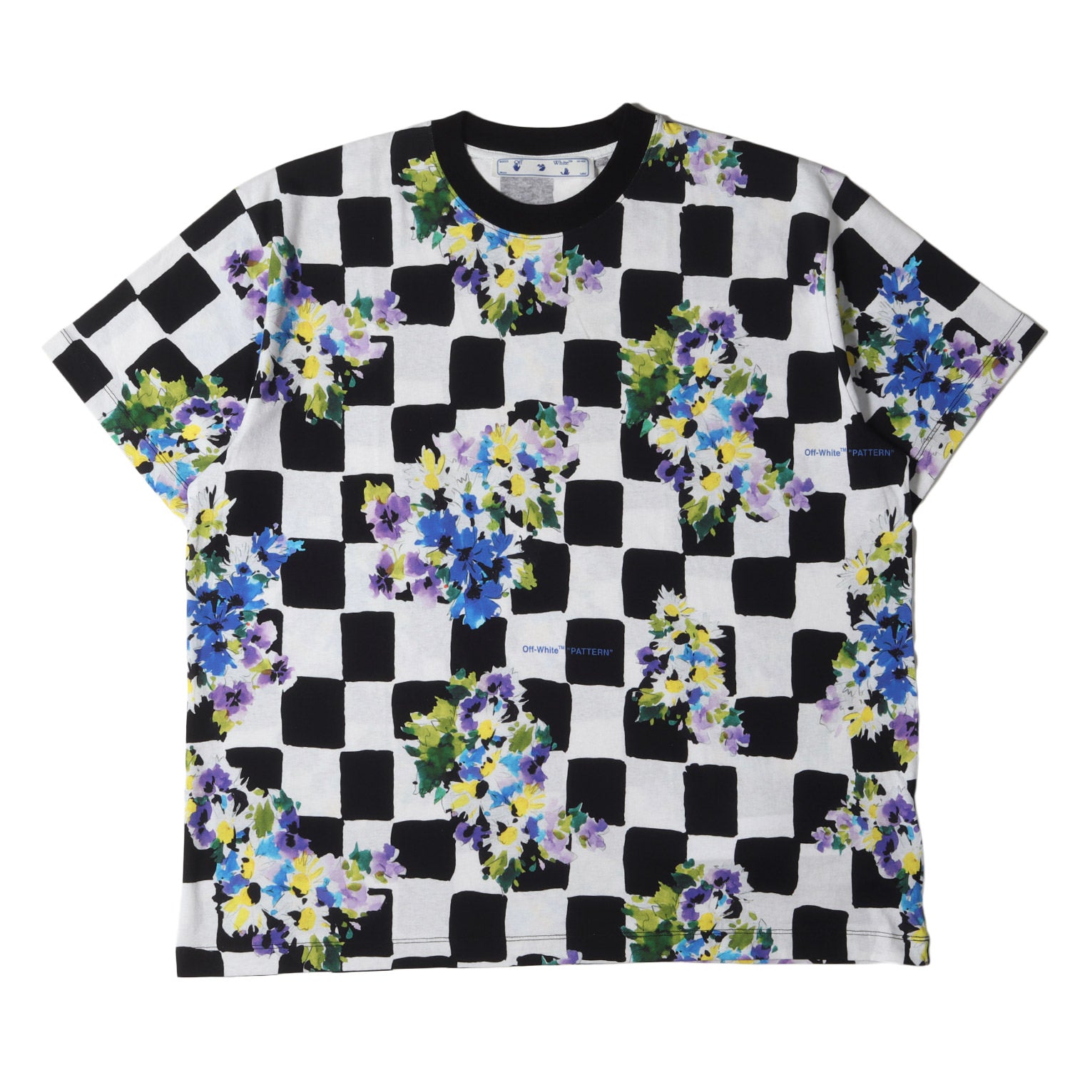 OFF-WHITE (オフホワイト) 21SS チェッカー&フラワー オーバーサイズ Tシャツ(CHECK FLOWERS S/S OVER TEE)  – ブランド古着の通販・買取 | BEEGLE by Boo-Bee