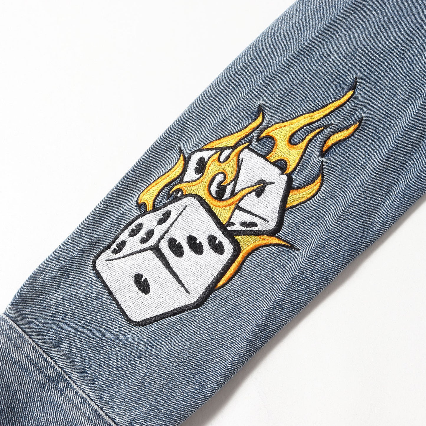 23SS フレイム&サイコロ刺繍 3rdタイプ デニムジャケット