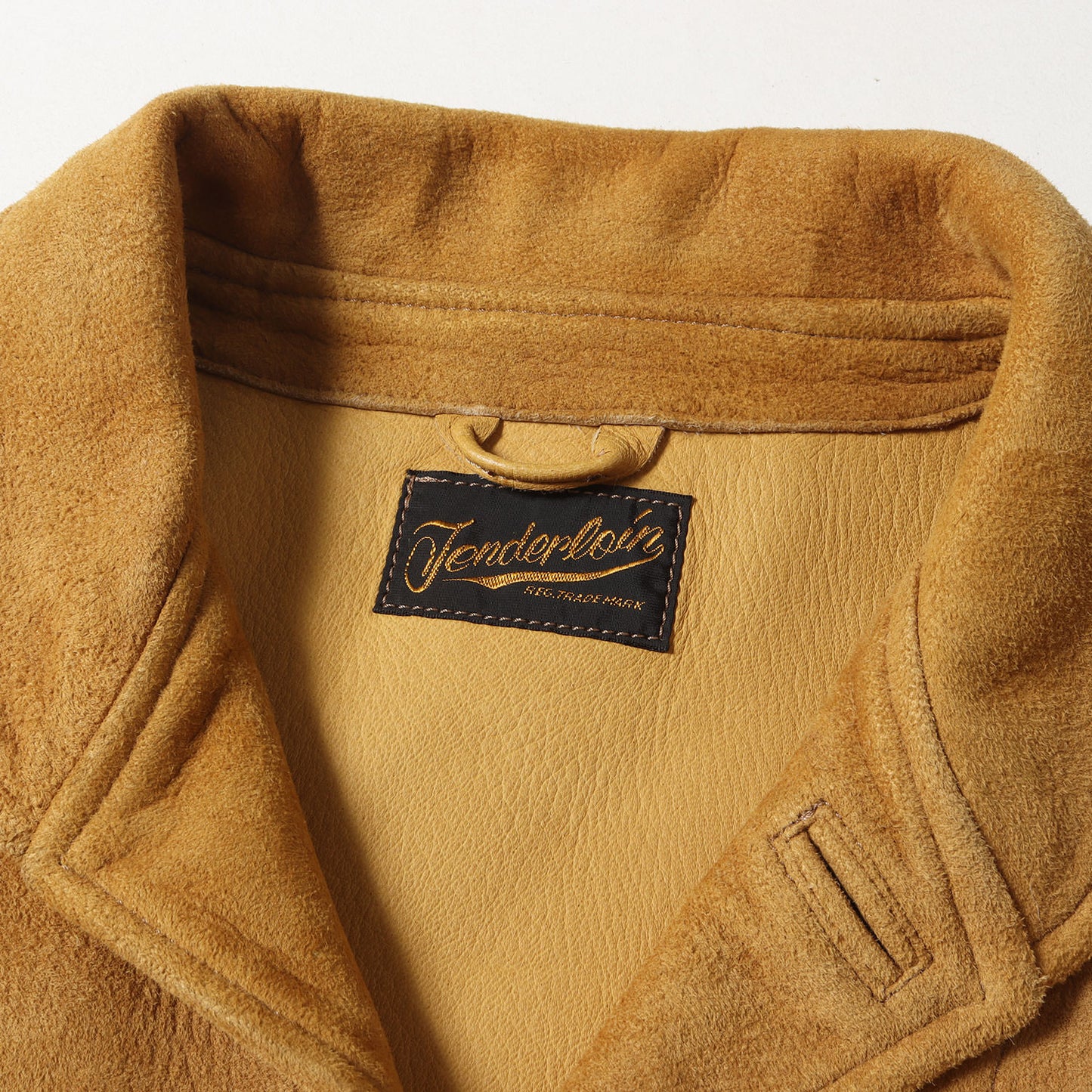 ショールカラー ディアスキン スウェードレザー ジャケット(T-DEERSKIN JKT)