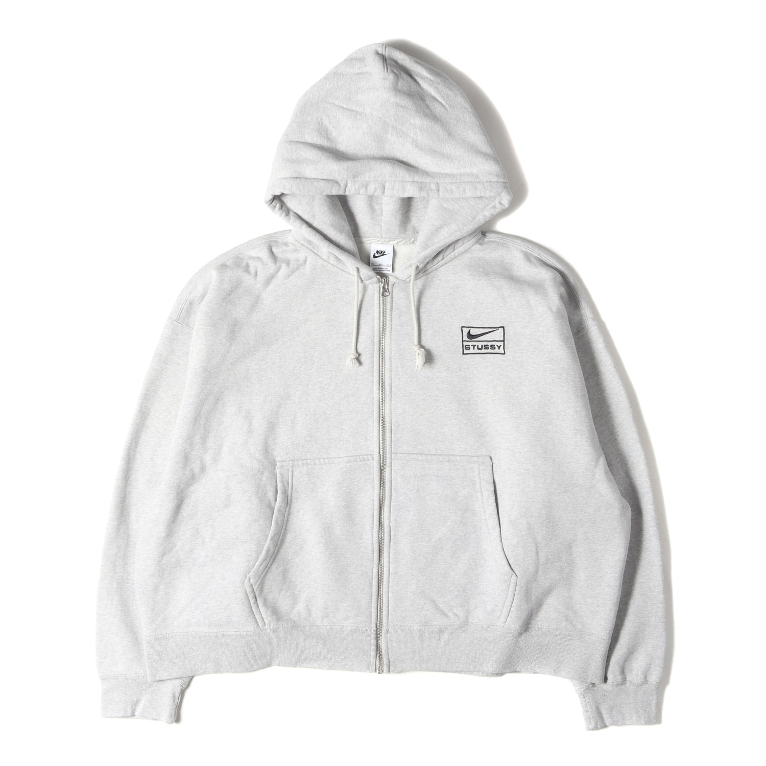 STUSSY (ステューシー) 22SS ×NIKE コラボロゴ刺繍 フルジップ ヘビー スウェットパーカー(Full Zip Hoodie) –  ブランド古着の通販・買取 | BEEGLE by Boo-Bee