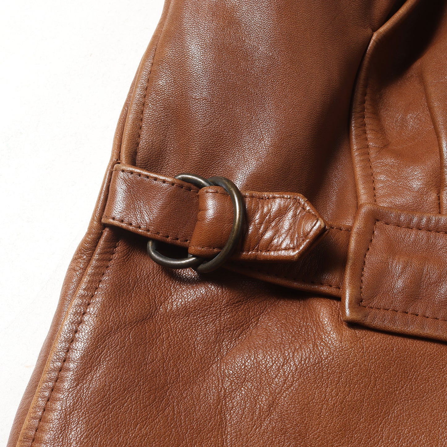 90s 裏ボア レザー ジップ ジャケット