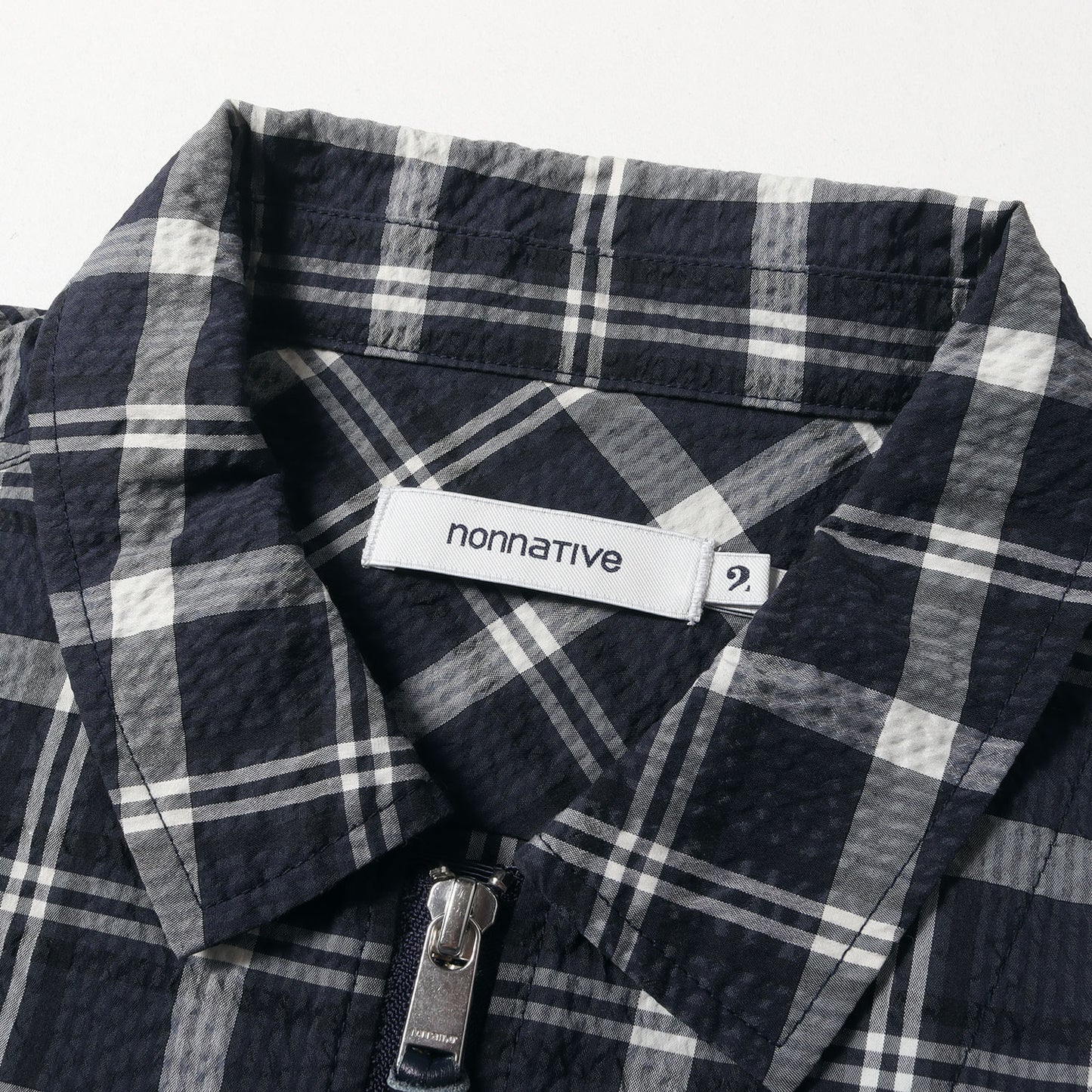 シアサッカー チェック ジップ ジャケット(RIDER SHIRT JACKET P/C SEERSUCKER PLAID COOLMAX)