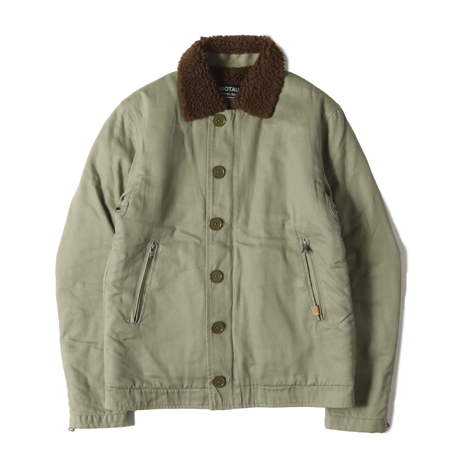 AVIREXアヴィレックス羊革ムートン襟　ブラックデニムデッキジャケット AVIREXアヴィレックス羊革ムートン襟 ブラックデニムデッキジャケット