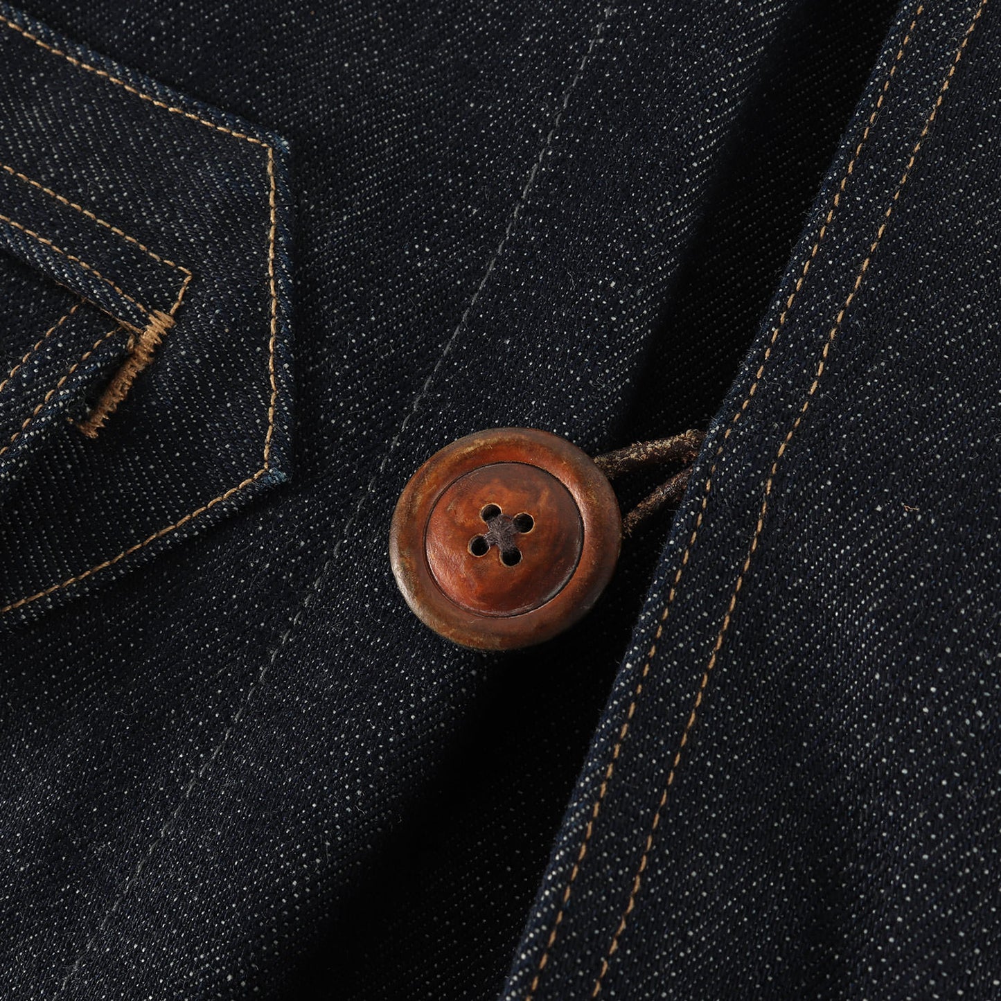 裏地オンブレチェック デニム ランチコート