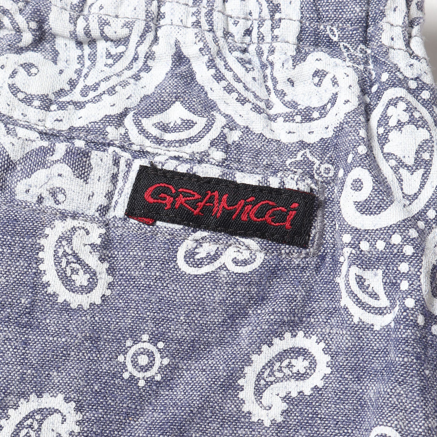 BEAMS別注 バンダナ プリント シャンブレー クロップドパンツ