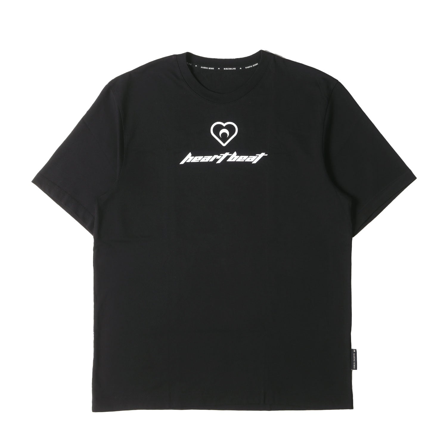 MARINE SERRE (マリーンセル) 24SS heart beatロゴ クルーネック T 