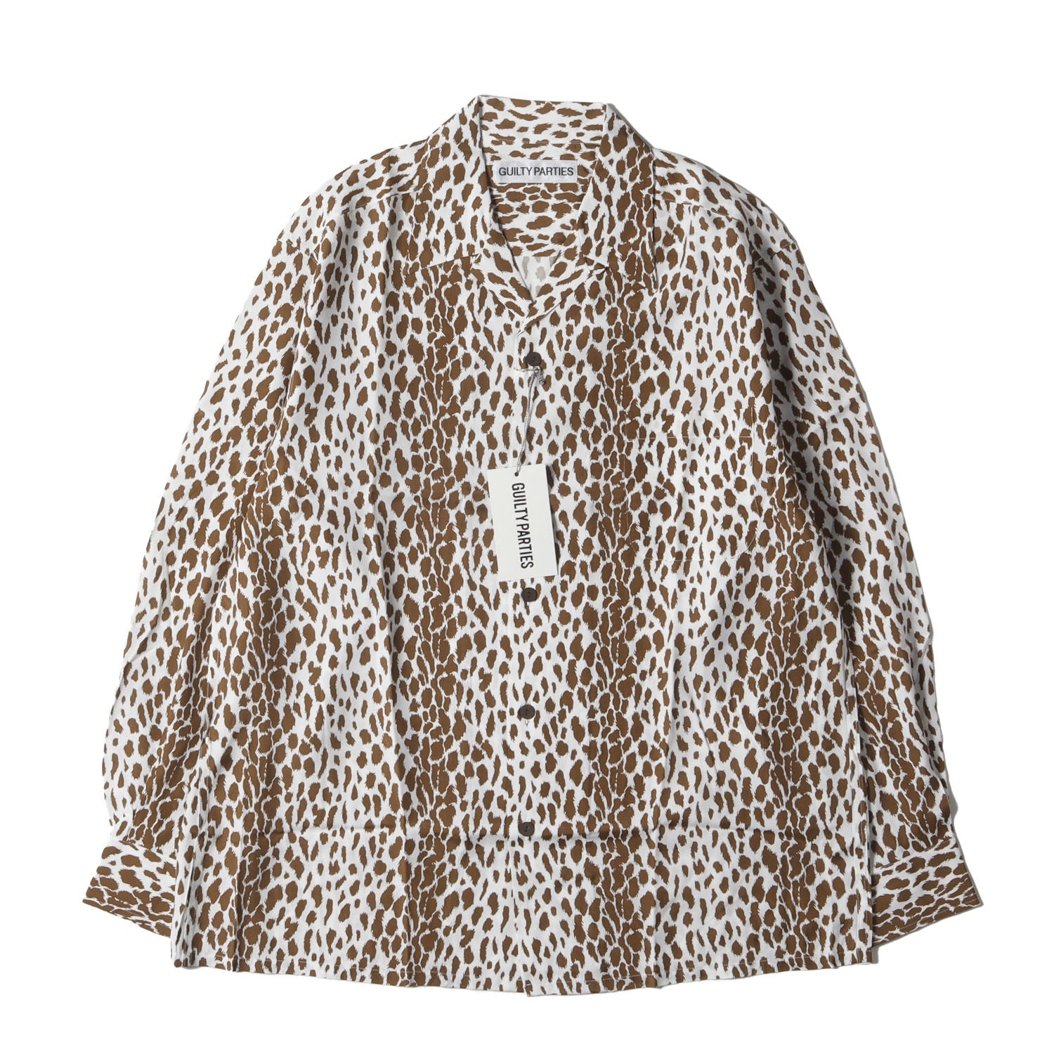 24SS レオパード柄 オープンカラー レーヨン シャツ(LEOPARD OPEN COLLAR SHIRT)