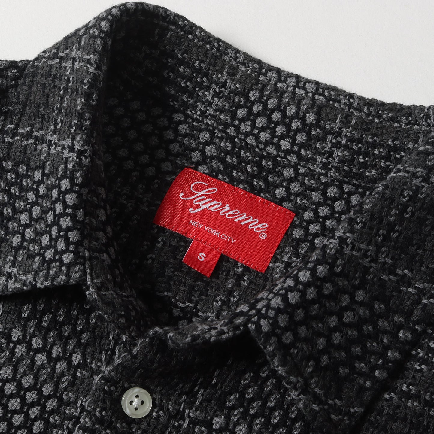 23SS バスケット ウィーブ チェック シャツ(Basket Weave Plaid Shirt)