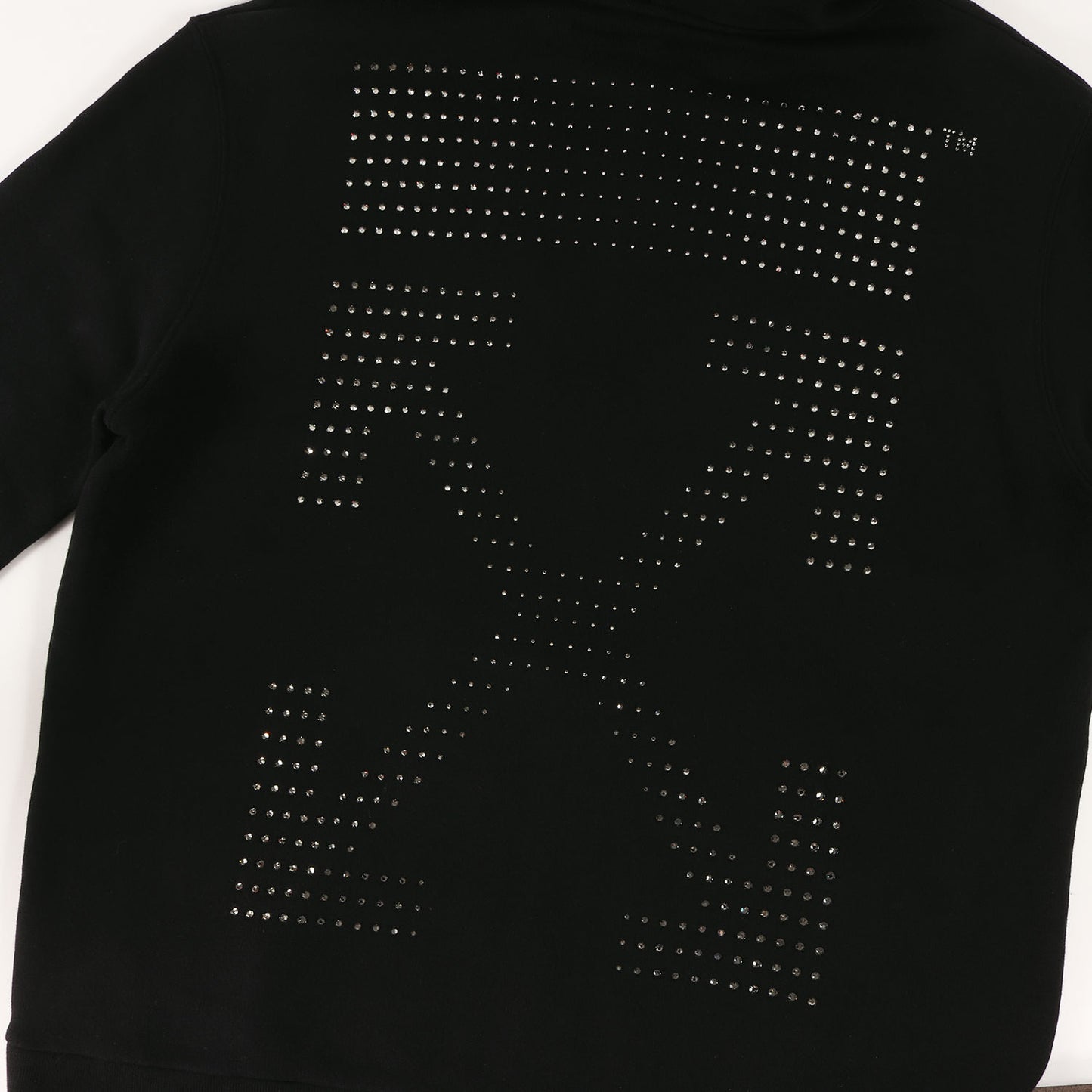 ラインストーン アロー ジップ スウェット パーカー