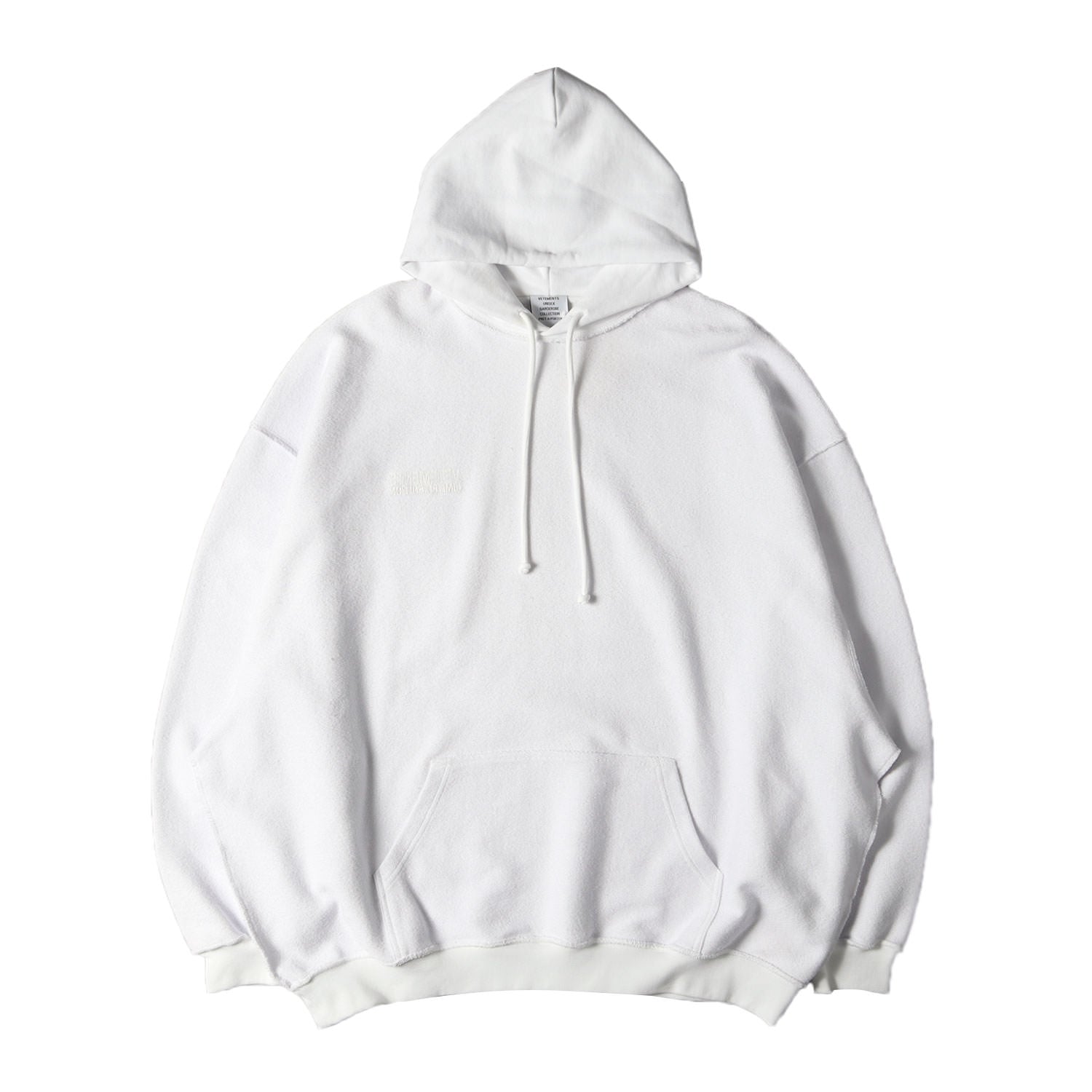 VETEMENTS (ヴェトモン) 23SS オーバーサイズ インサイドアウト スウェット パーカー(ALL WHITE INSIDE-OUT  HOODIE) – ブランド古着の通販・買取 | BEEGLE by Boo-Bee