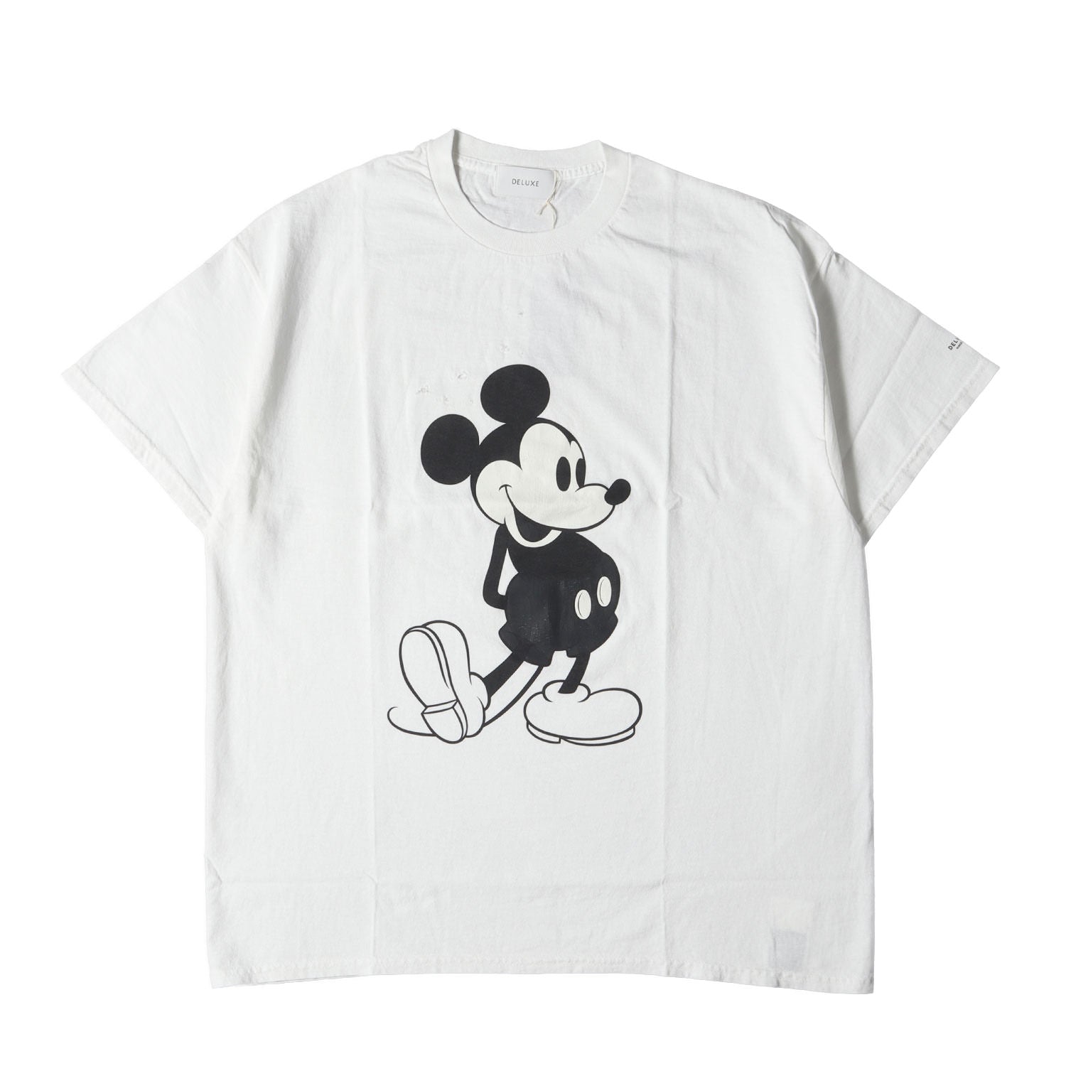 DELUXE (デラックス) 22AW ×Disney ダメージ加工 ミッキーマウス Tシャツ(Disney Tee) - ブランド古着の通販・買取  | BEEGLE by Boo-Bee