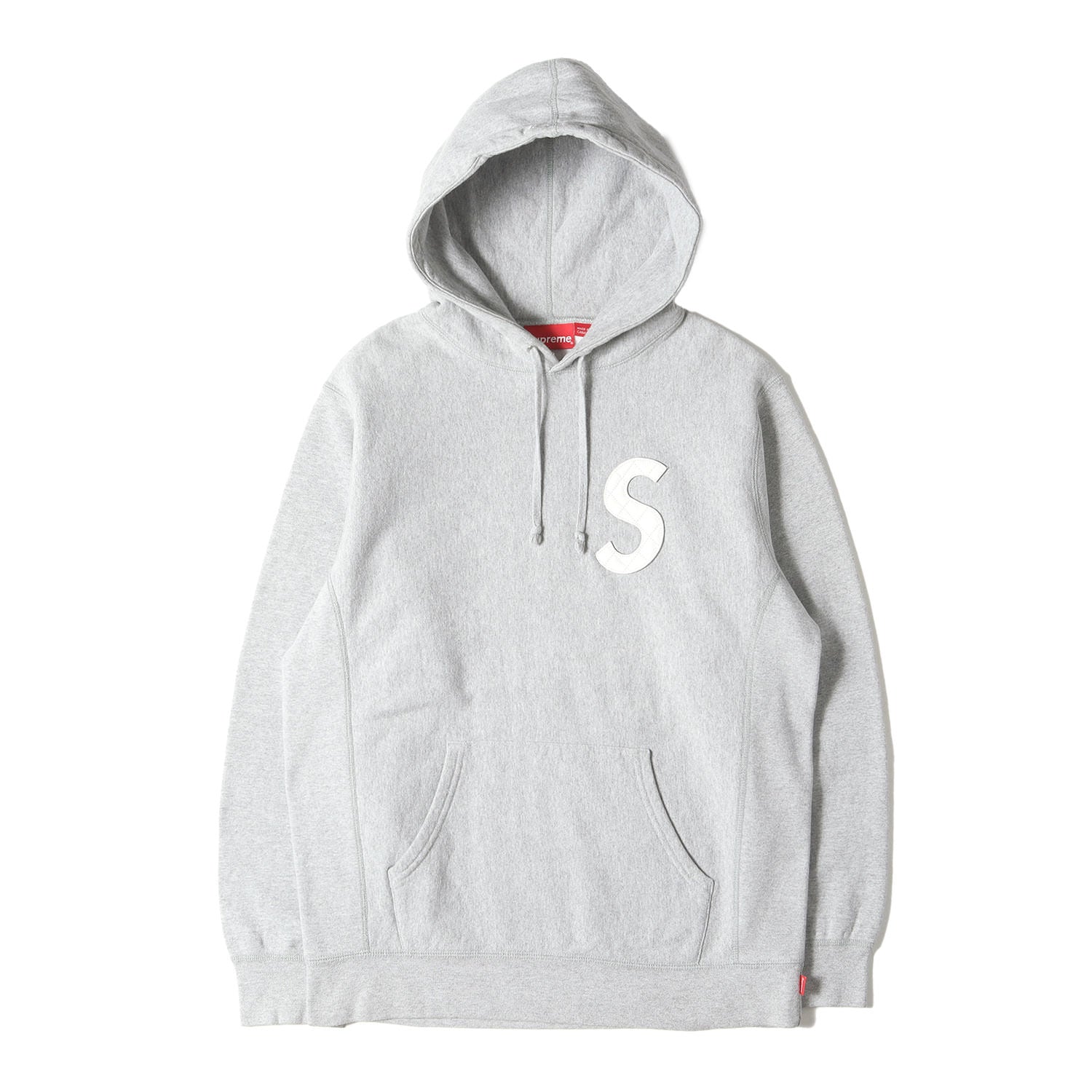 Supreme (シュプリーム) 20SS レザーキルティング Sロゴ ワッペン スウェットパーカー(S Logo Hooded  Sweatshirt) - ブランド古着の通販・買取 | BEEGLE by Boo-Bee