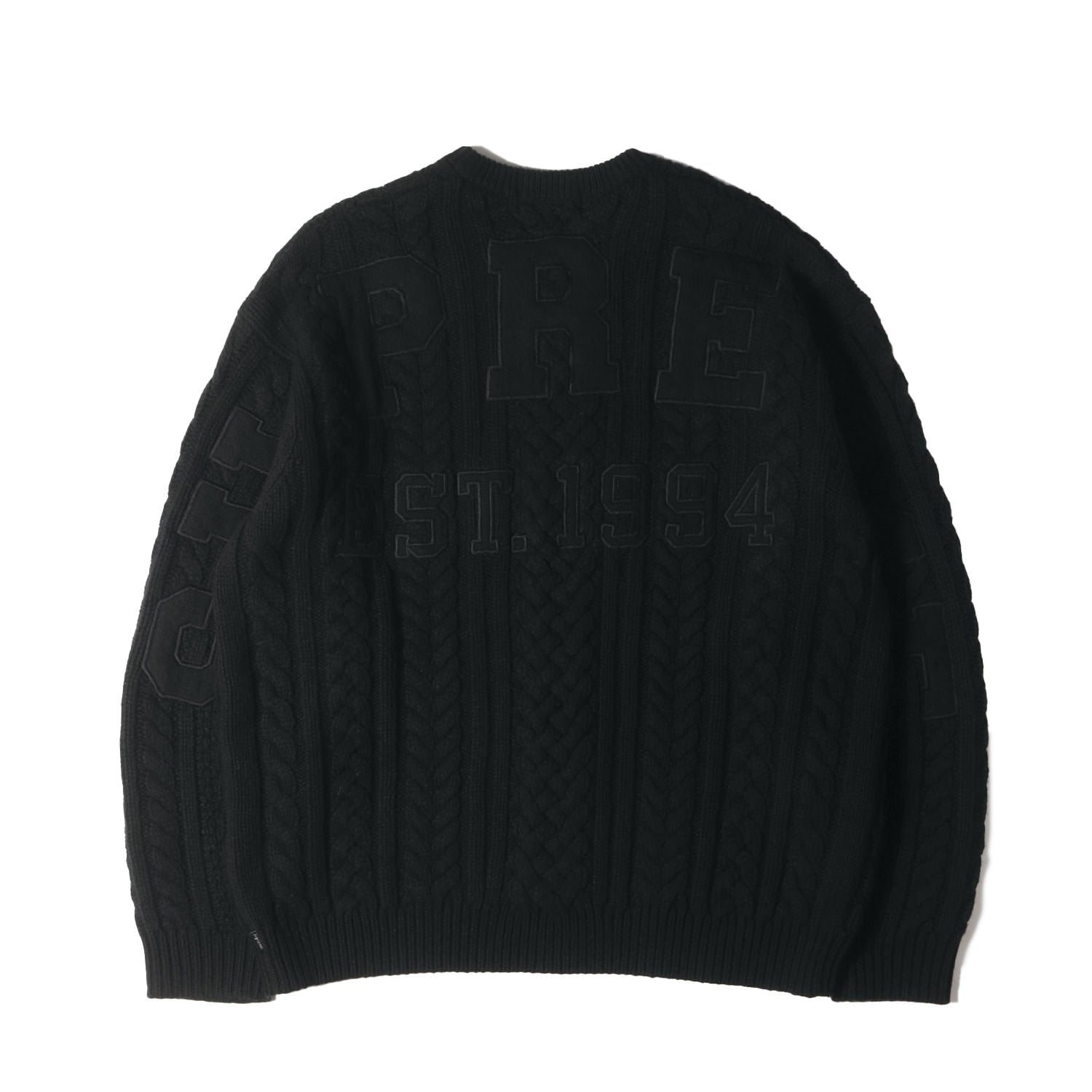 Supreme (シュプリーム) 23AW アップリケロゴ ケーブル ウールニット セーター(Appliqu Cable Knit Sweater)  – ブランド古着の通販・買取 | BEEGLE by Boo-Bee