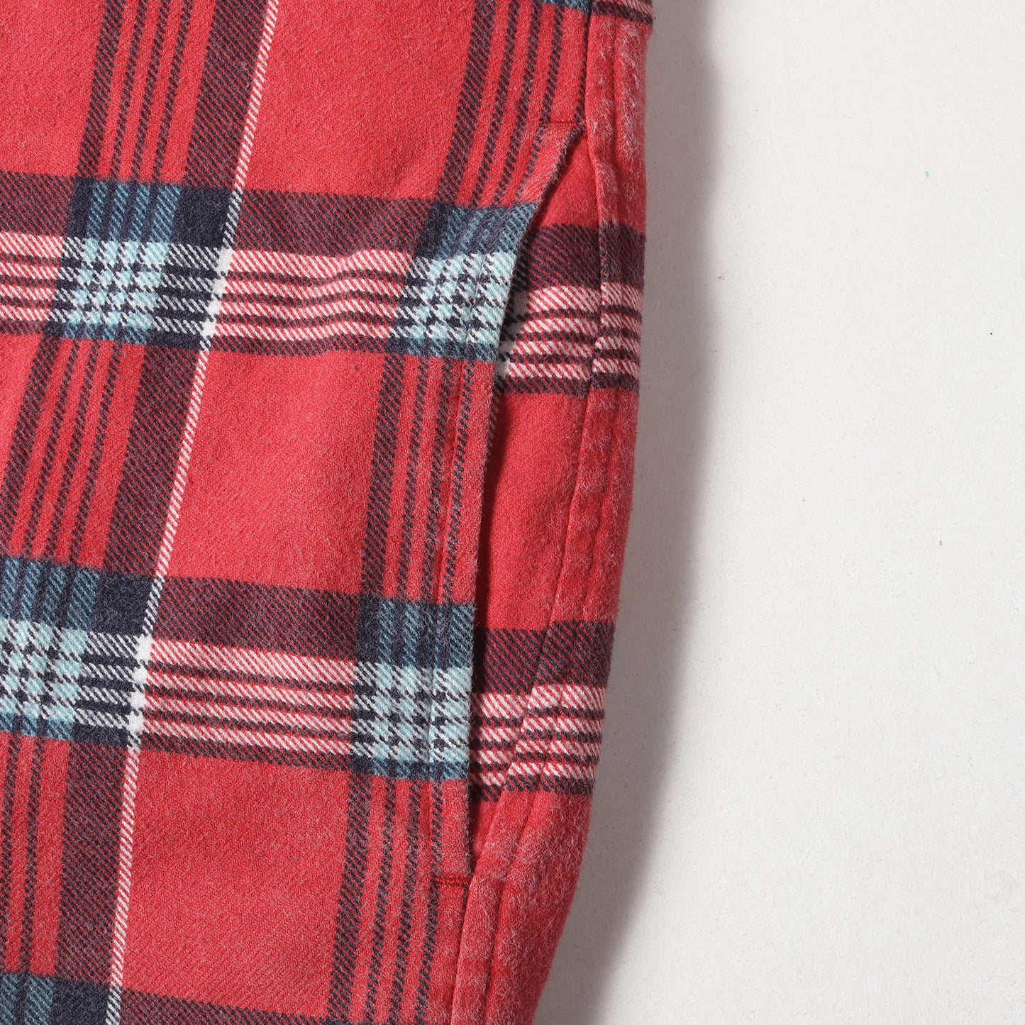 21AW 襟フェイクファー 裏地キルティング チェック フランネルシャツ (Faux Fur Collar Flannel Shirt)