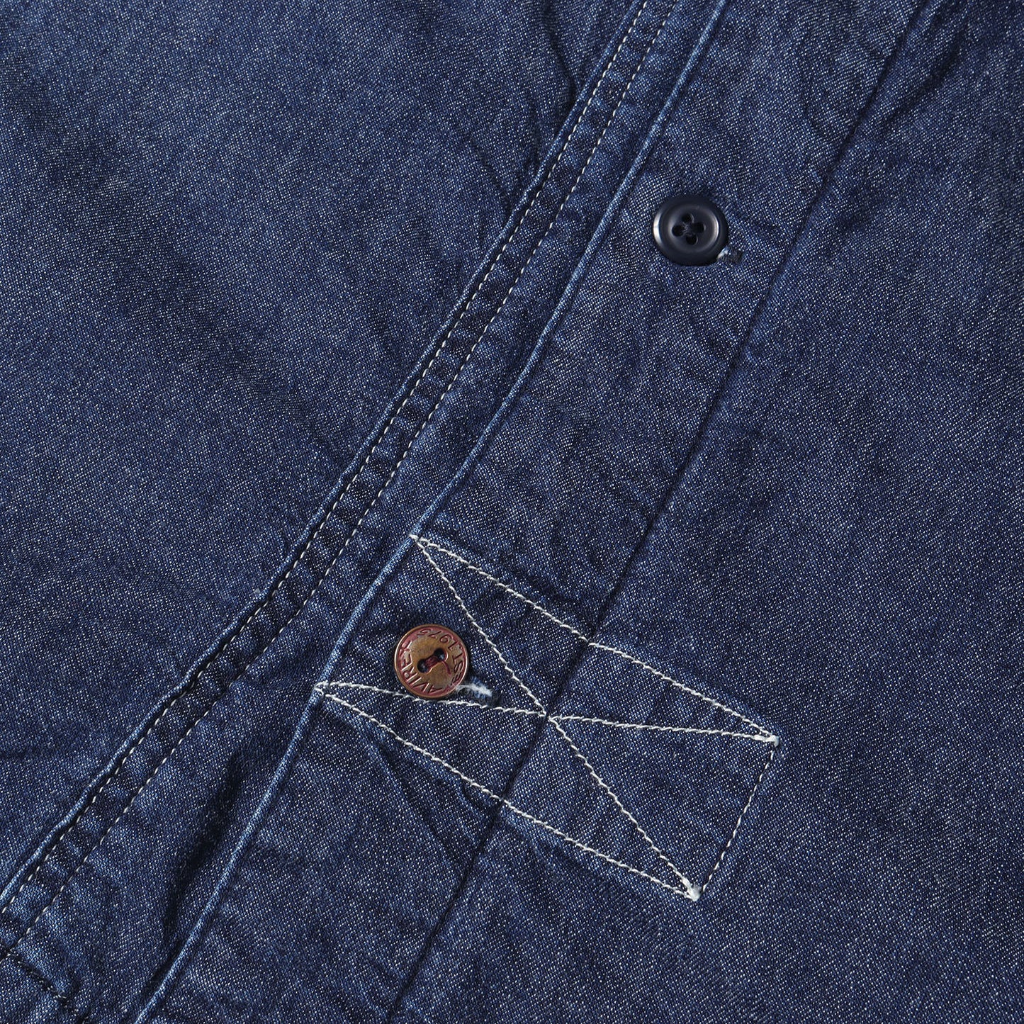 U.S.NAVY フード付き ストレッチデニム ミリタリーシャツ