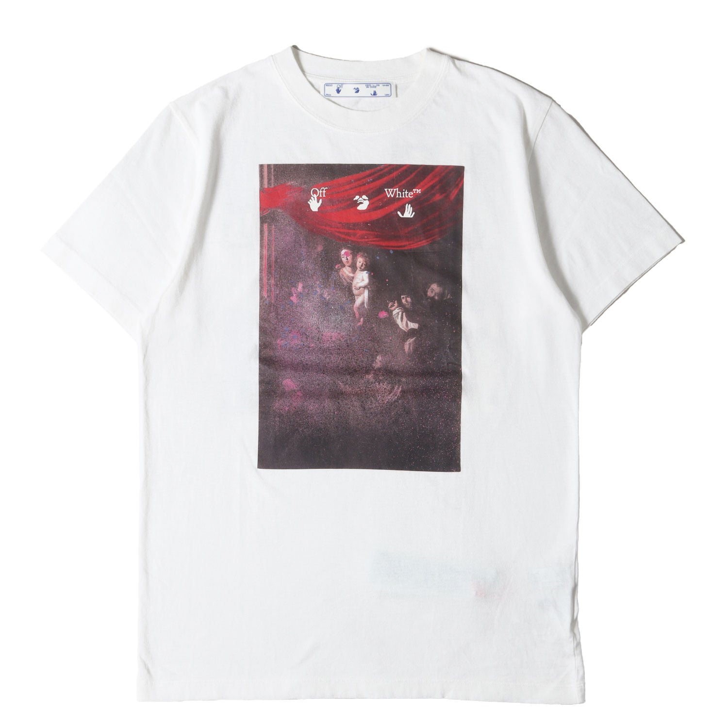OFF-WHITE (オフホワイト) 21SS スプレー 絵画グラフィック Tシャツ 