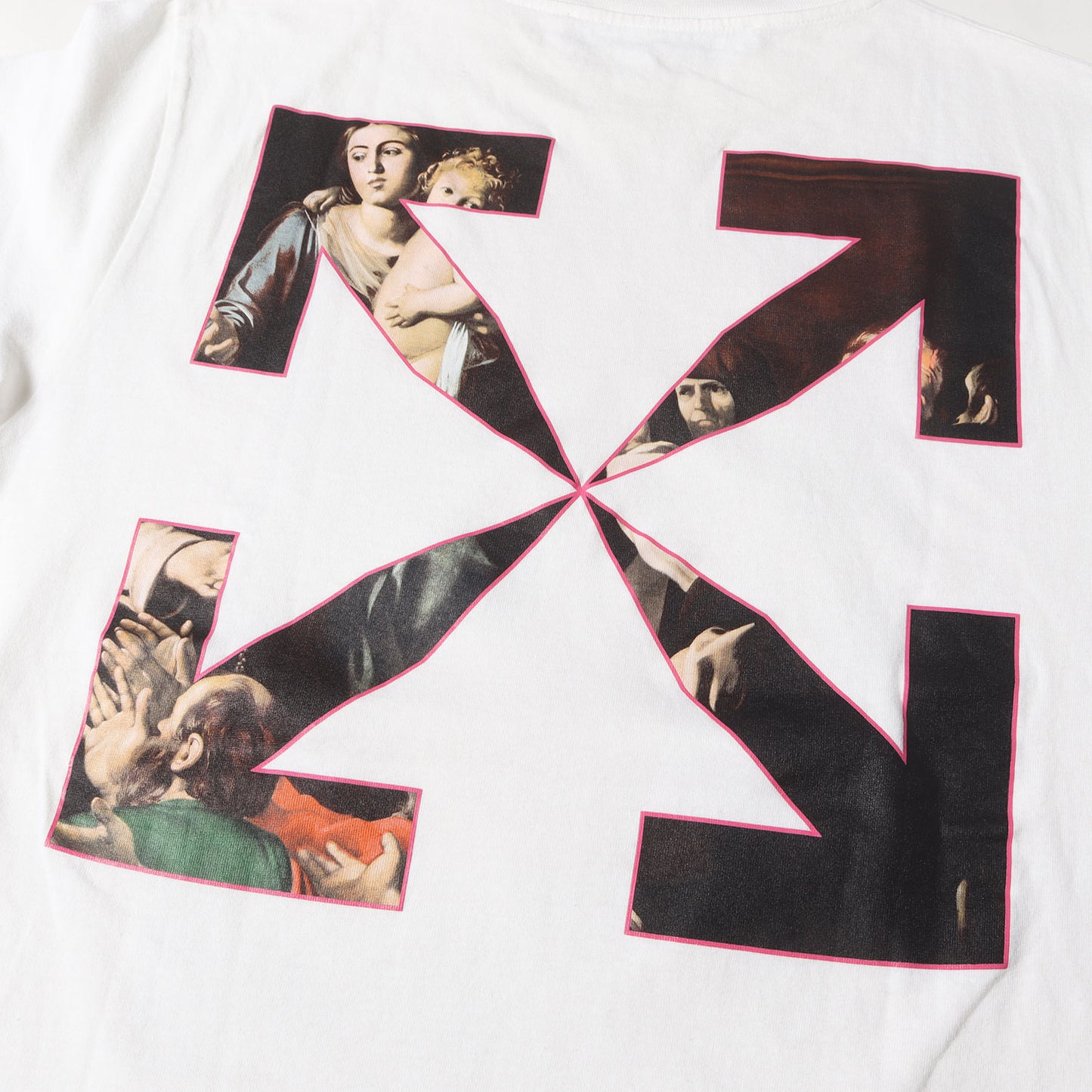 21SS スプレー 絵画グラフィック Tシャツ(SPRAYED CARAVAGGIO S/S SLIM TEE)