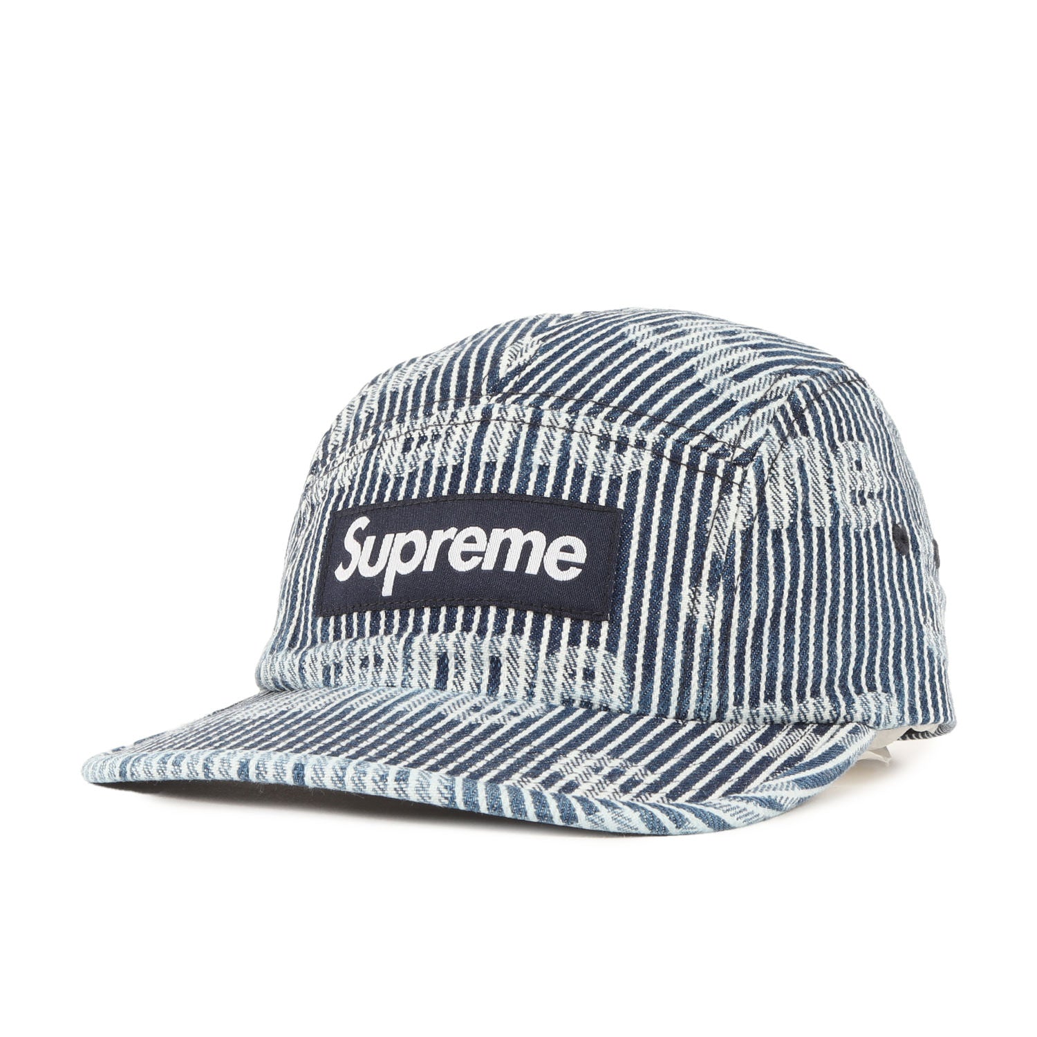 Supreme (シュプリーム) 24SS ブランドロゴ柄 ヒッコリーデニム BOXロゴ キャンプキャップ(Denim Camp Cap) -  ブランド古着の通販・買取 | BEEGLE by Boo-Bee