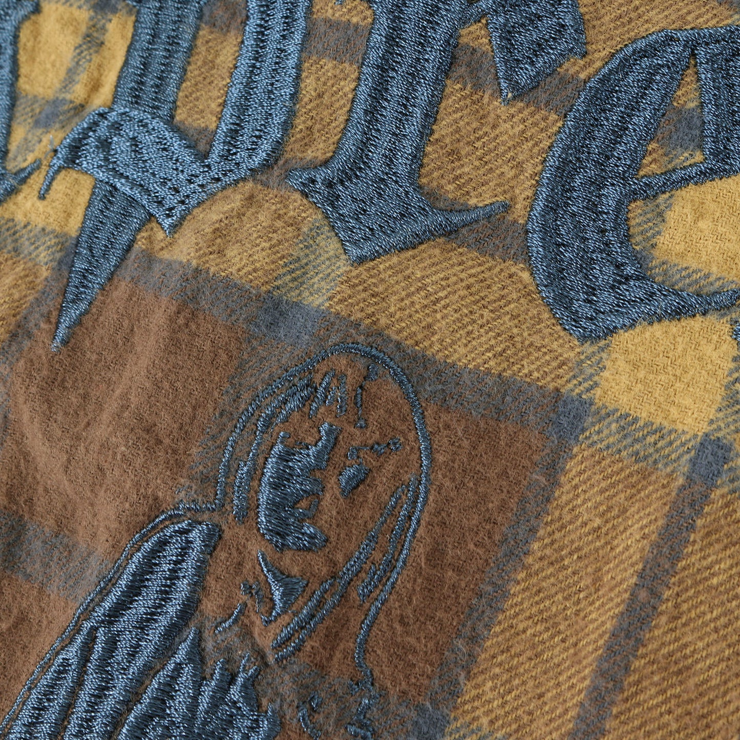 21SS ×HYSTERIC GLAMOUR グラフィック刺繍 チェック フランネル シャツ(Plaid Flannel Shirt)